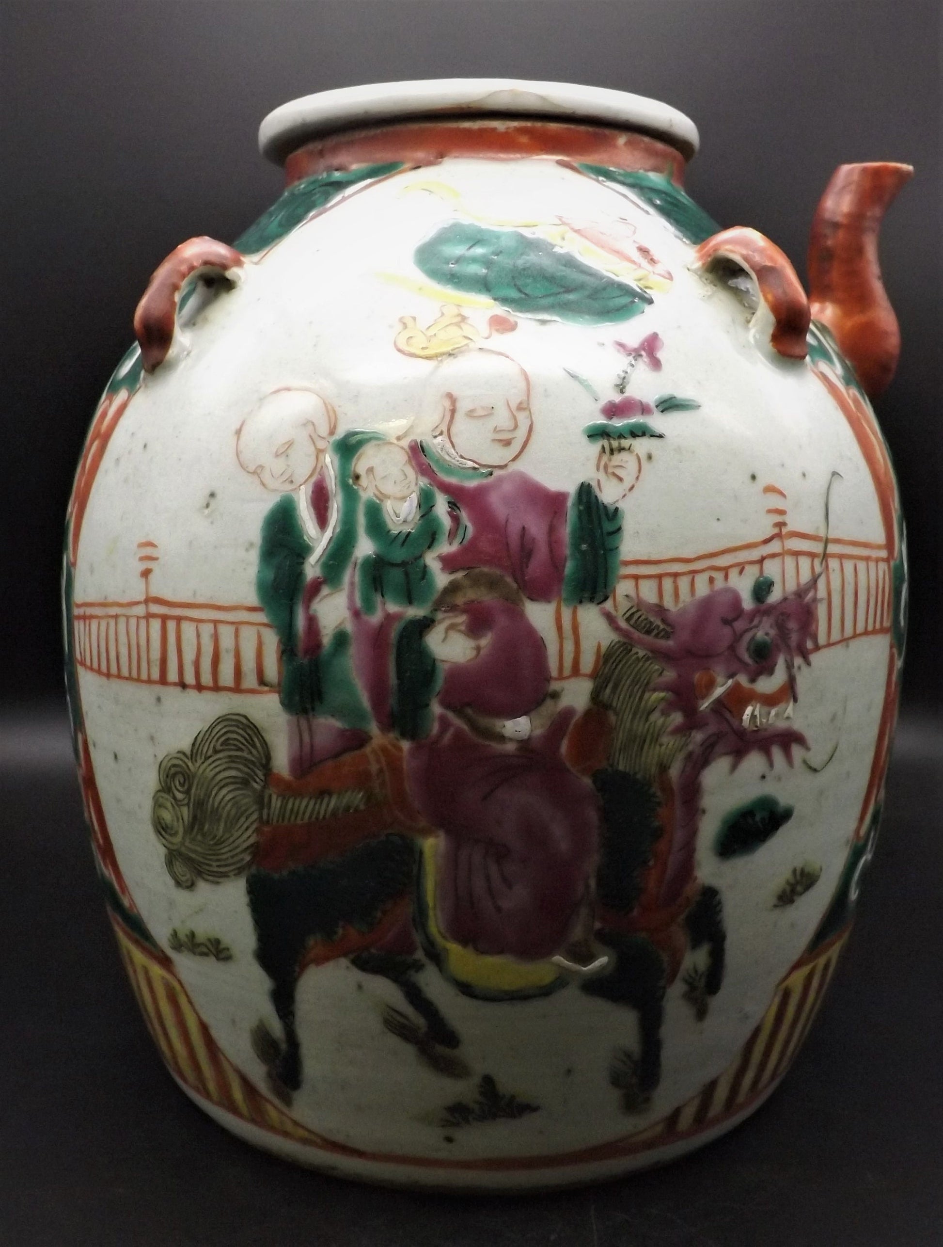 Closeout Sale! Qing Dynasty hanging Pottery Tea/Wine pot with Certificate of Antiquity.