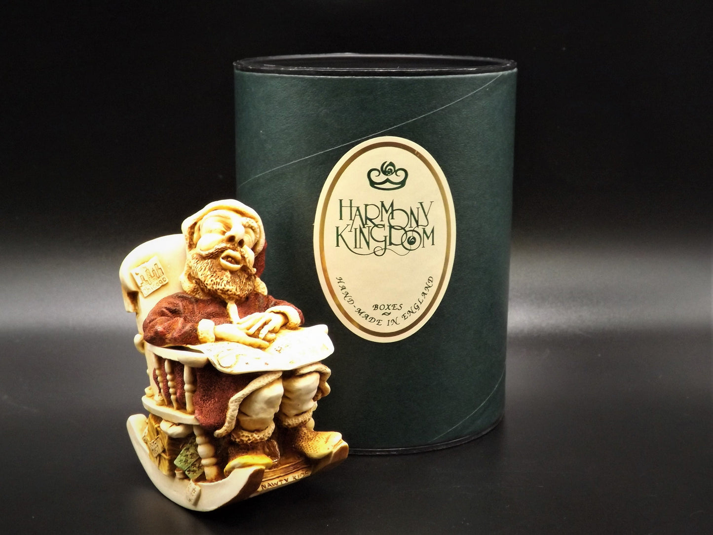 Closeout Sale! Retired 1998 Harmony Kingdom "Jingle Bell Rock'" Jest Figurine TJSESA98 with original box. Excellent condition.