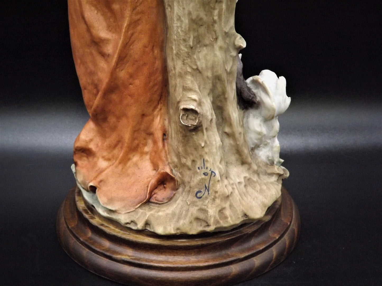 Giuseppe Armani Porcelain Figurine: Lady with Dog, Florence Italy