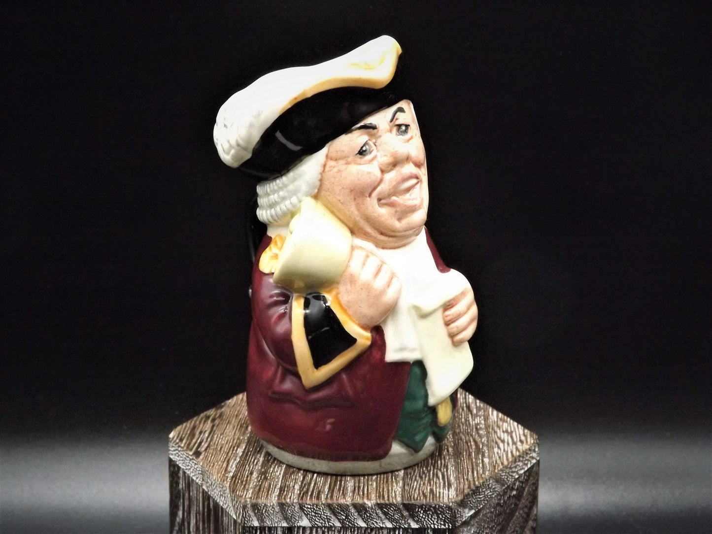 Closeout Sale! Vintage 1983 Royal Doulton Doultonville Collection D-6713 Mr. Tonsil The Town Crier Toby Jug. Excellent condition no box.