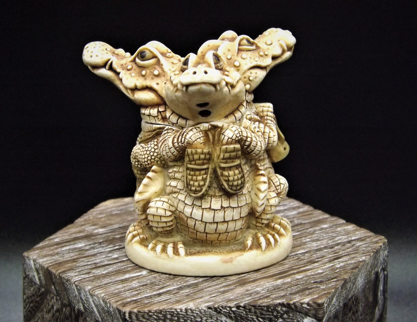 Harmony Kingdom "Designed to Kill" Treasure Jest Alligators or Crocodiles group. Retired with box.