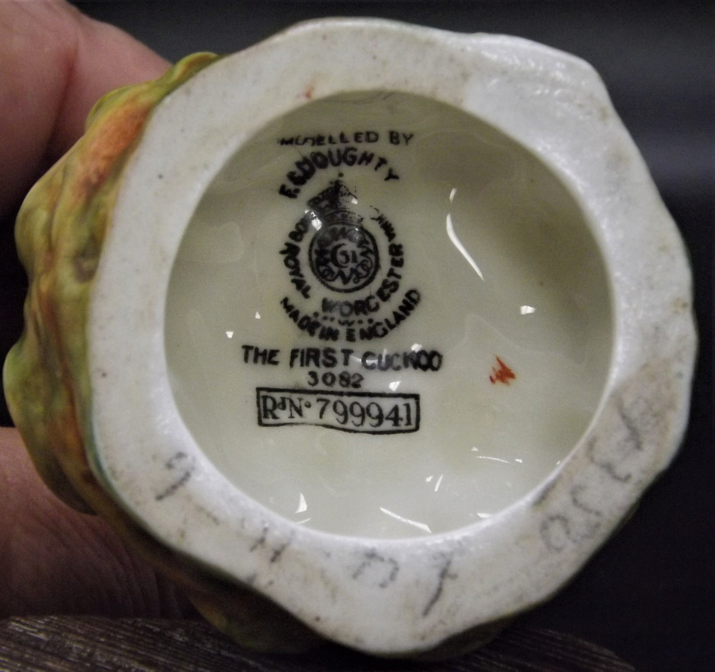 Vintage Royal Worcester Figurine: The First Cuckoo, Rare Colorway