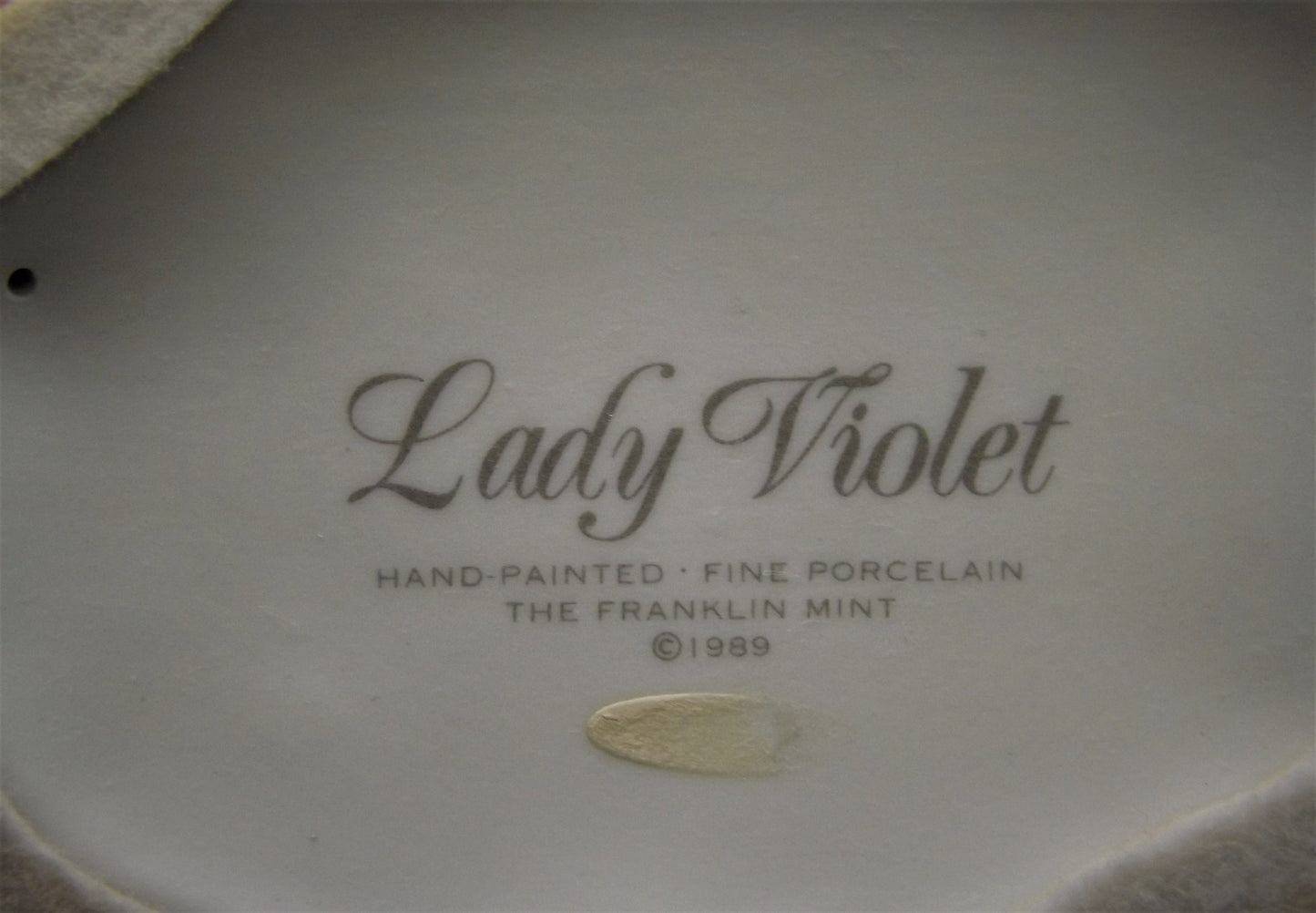 Vintage 1989 Franklin Mint Lady Violet Figurine
