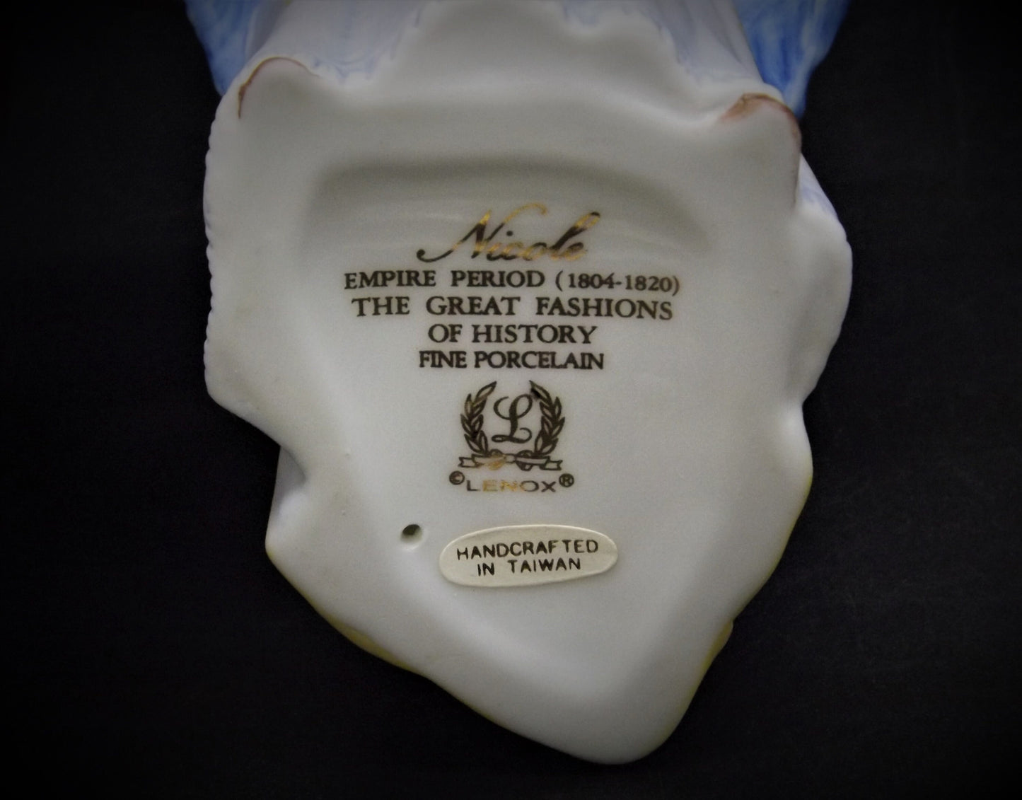 Vintage Lenox "Nicole" Empire period great fashions of history Porcelain figurine. Excellent condition no box.