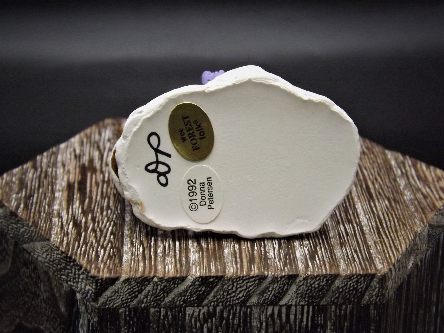 Vintage 1992 M-188 Wee Forest Folk "Snow Buddies" Hand Painted Mouse building a snowman.