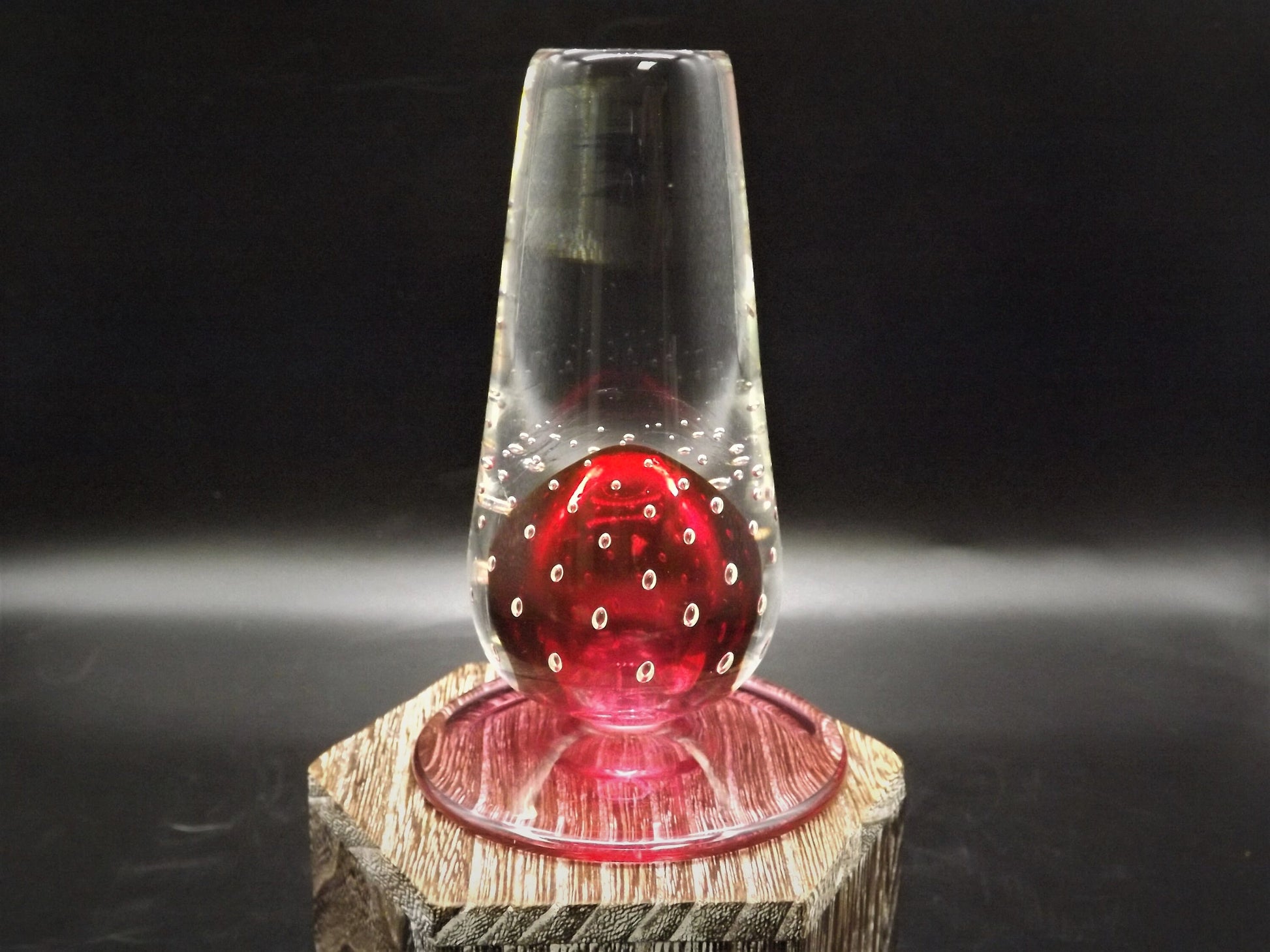 Closeout Sale! Vintage Noslo Glass Paperweight Perfume Bottle. Beautiful piece for a gift or to enjoy.