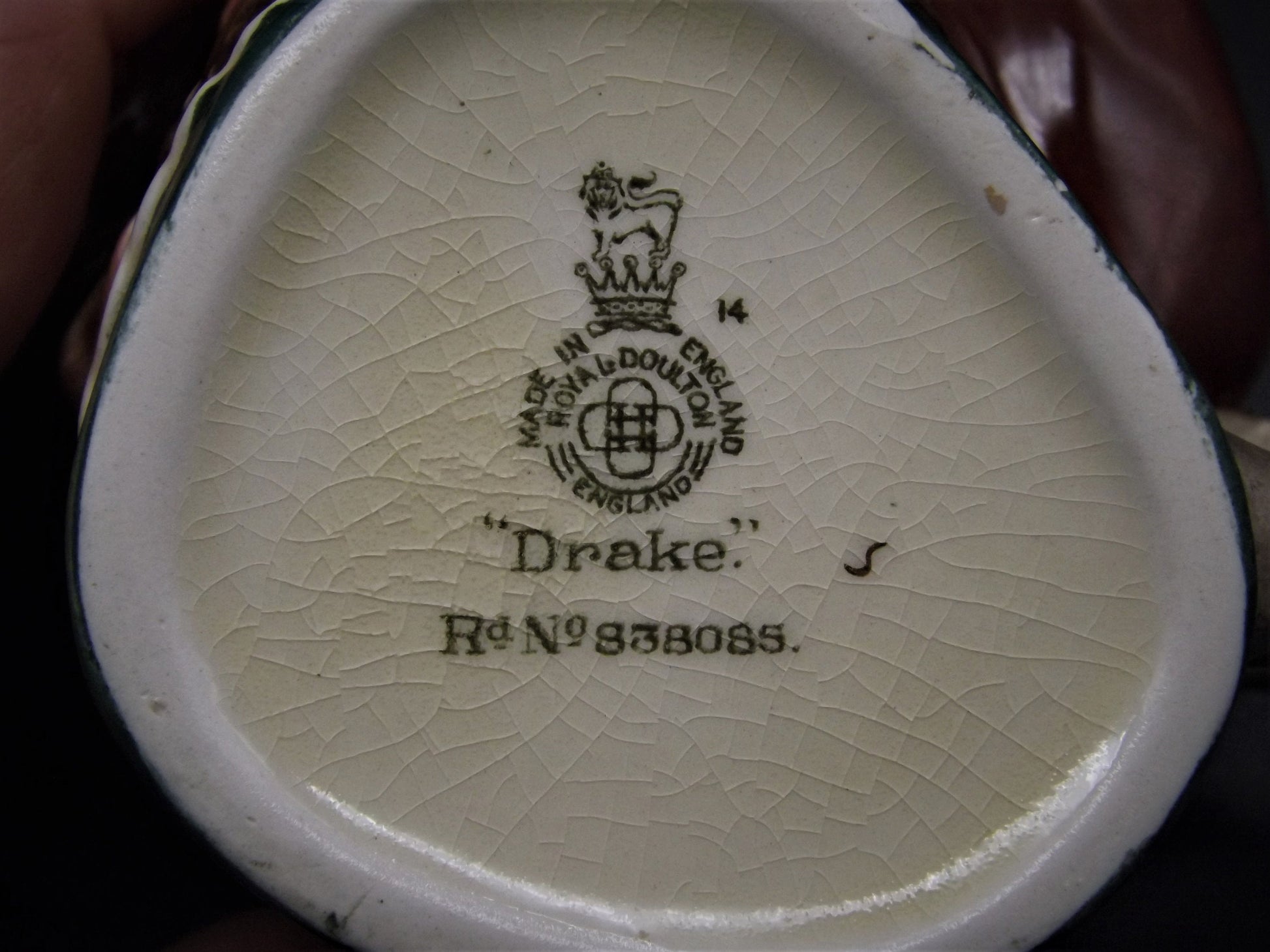 Closeout Sale! Royal Doulton Drake or Character Jug made in 1942.