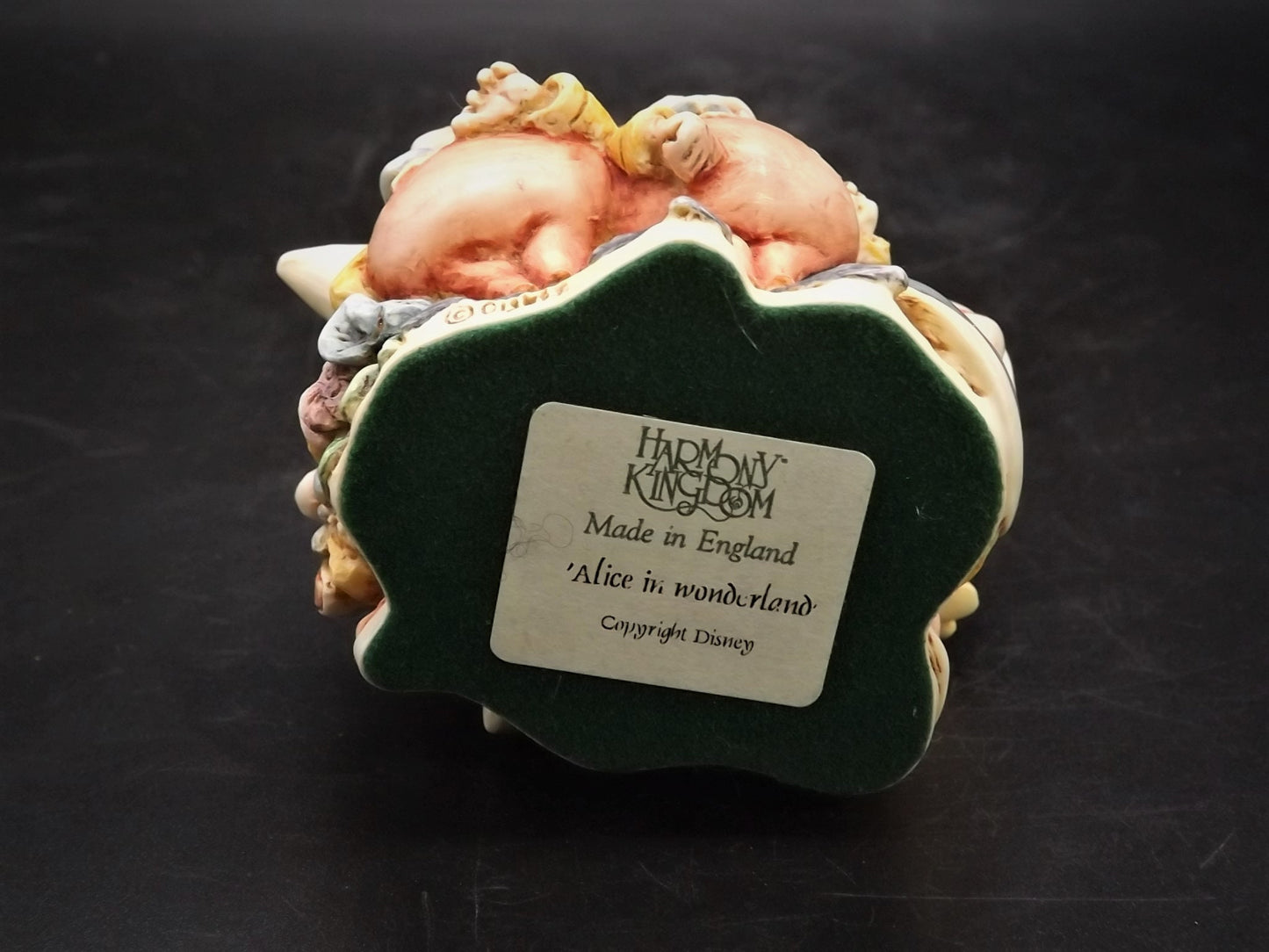 Retired Harmony Kingdom Disney "Alice in Wonderland" piece Excellent condition Limited Edition 1458/1951 with box and COA. Great Condition.