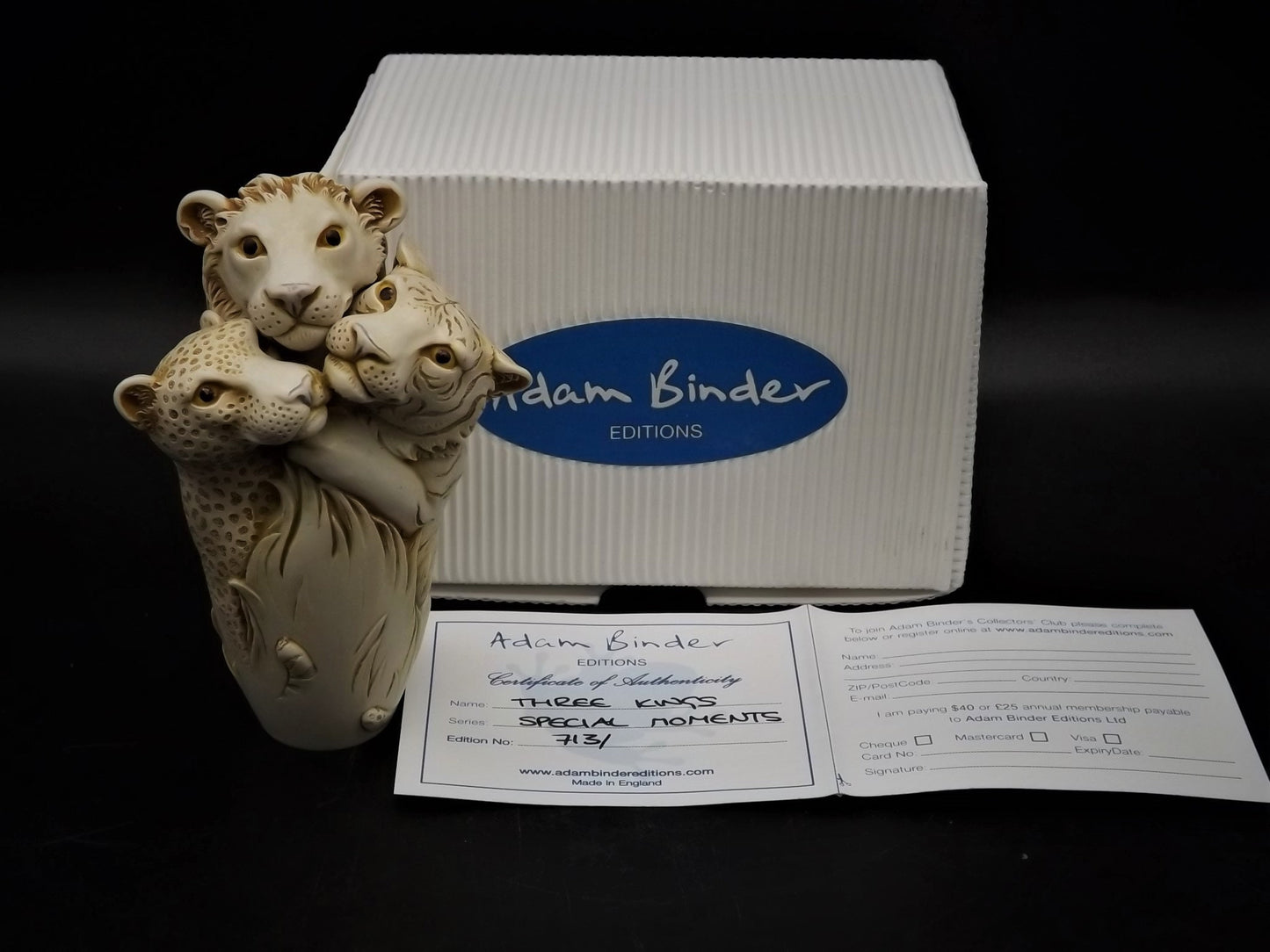 Adam Binder "Three Kings" Figurine - Limited Edition #713/1000 - With COA & Box