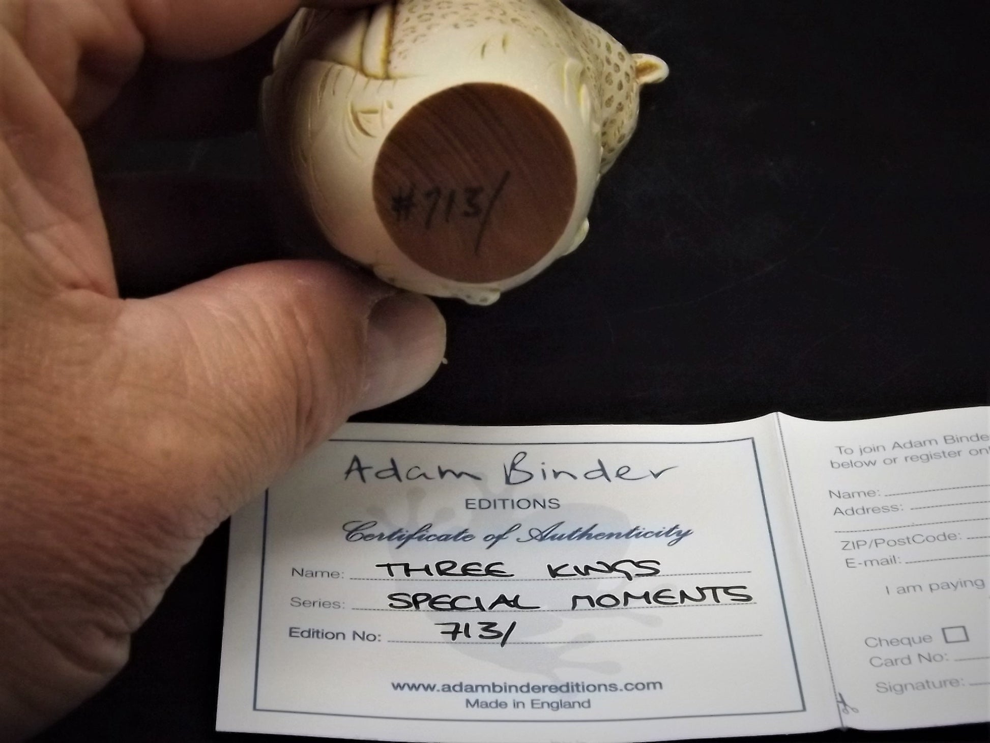 Adam Binder "Three Kings" Figurine - Limited Edition #713/1000 - With COA & Box