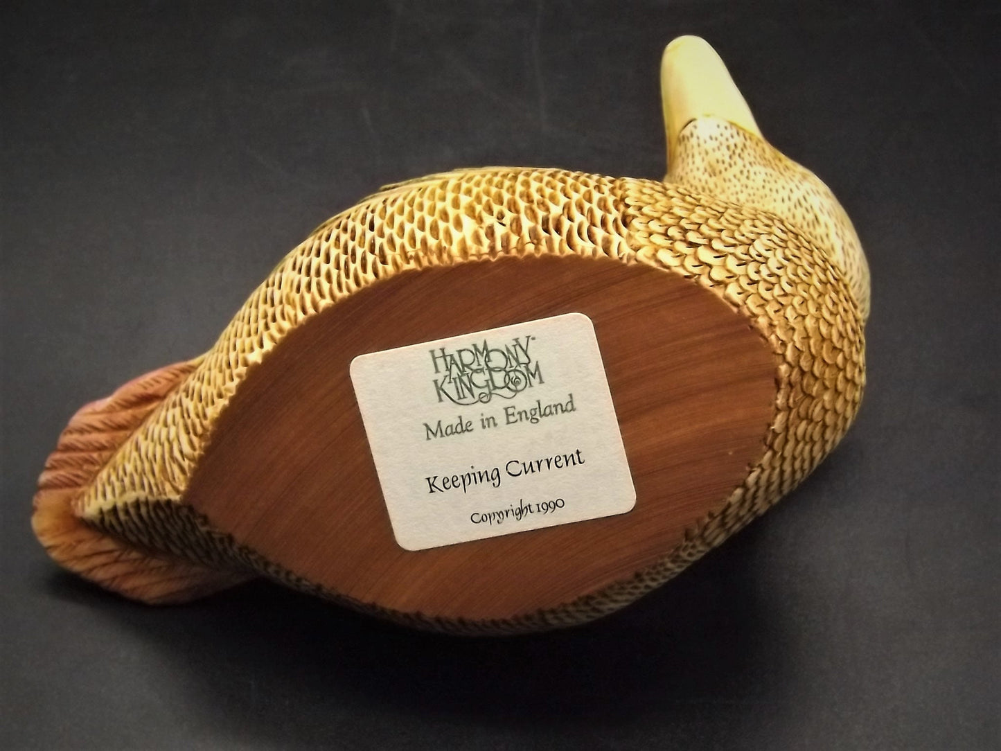 Closeout Sale! Vintage Harmony Kingdom "Keeping Current" Early Duck piece Excellent condition. with cracked egg inside.