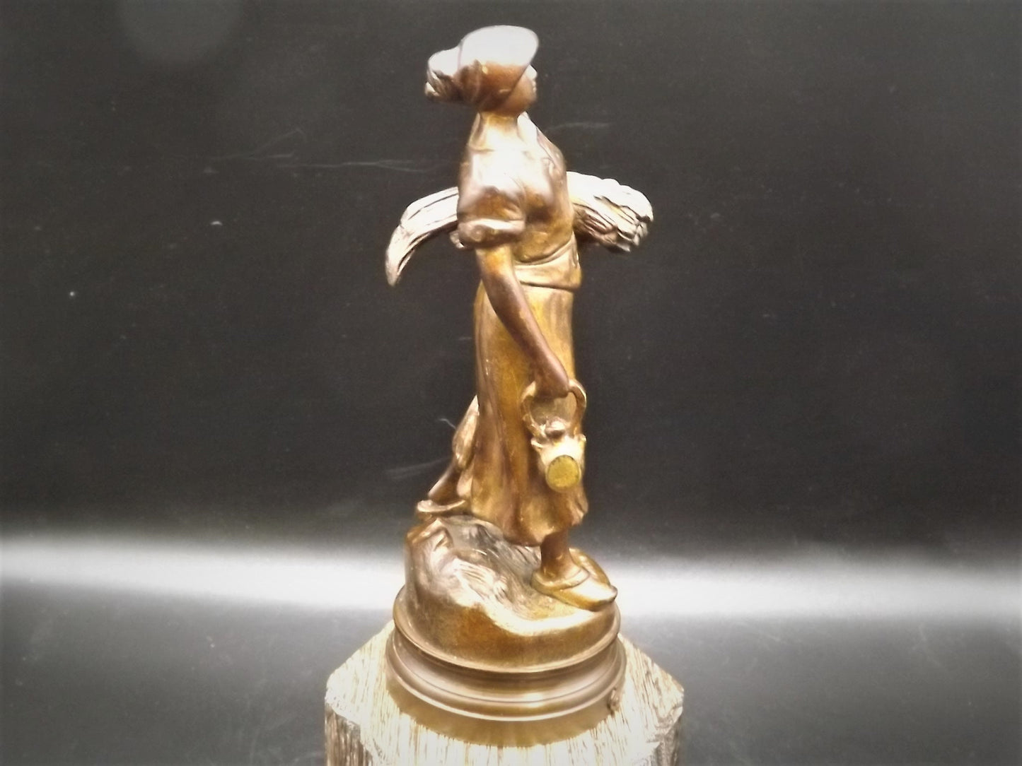 Closeout Sale! Vintage Maurice Constant (1892-1970) Bronze "Glaneuse" (Gleaner) statue circa 1930's This piece is in great shape.
