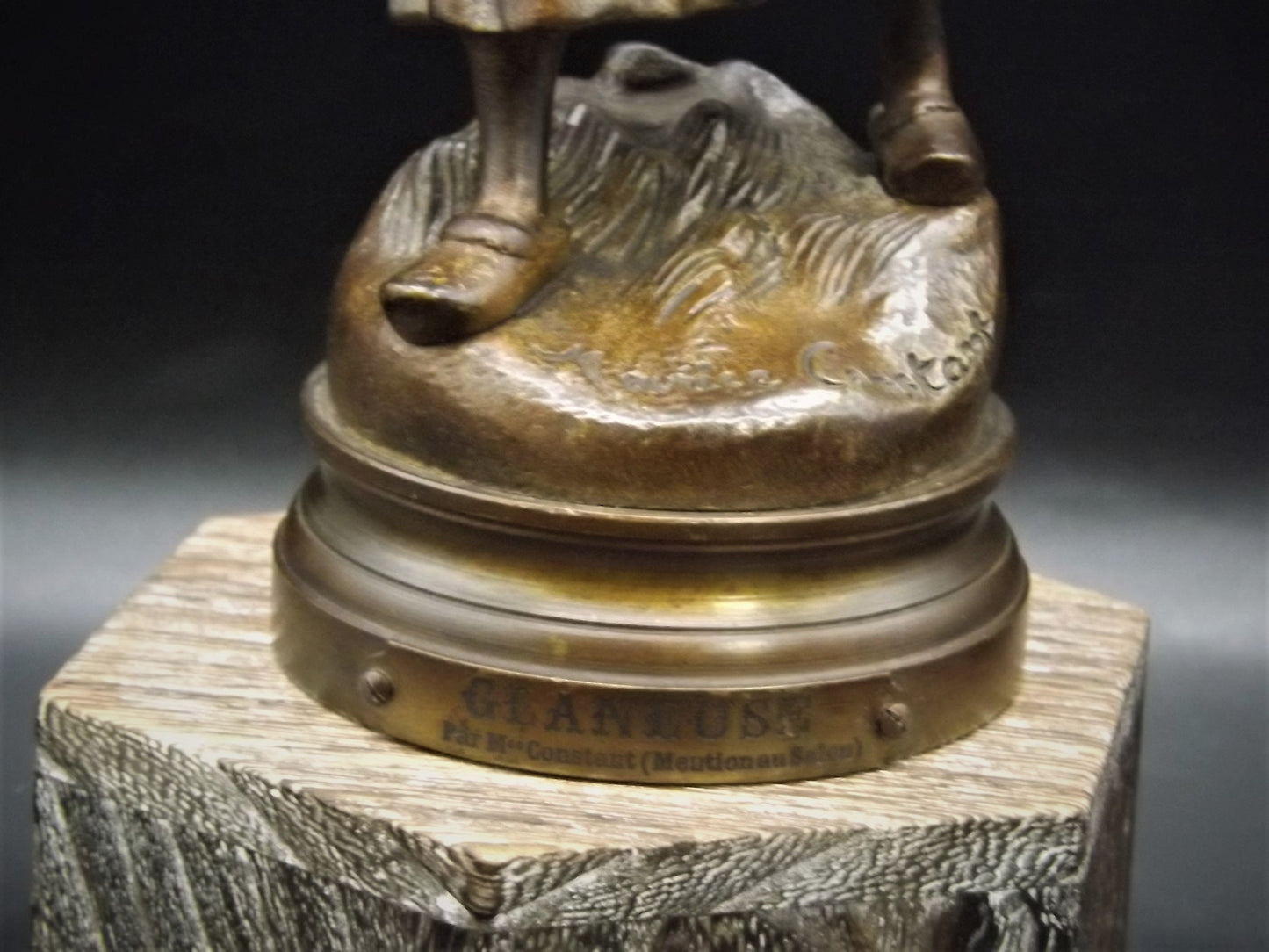 Closeout Sale! Vintage Maurice Constant (1892-1970) Bronze "Glaneuse" (Gleaner) statue circa 1930's This piece is in great shape.