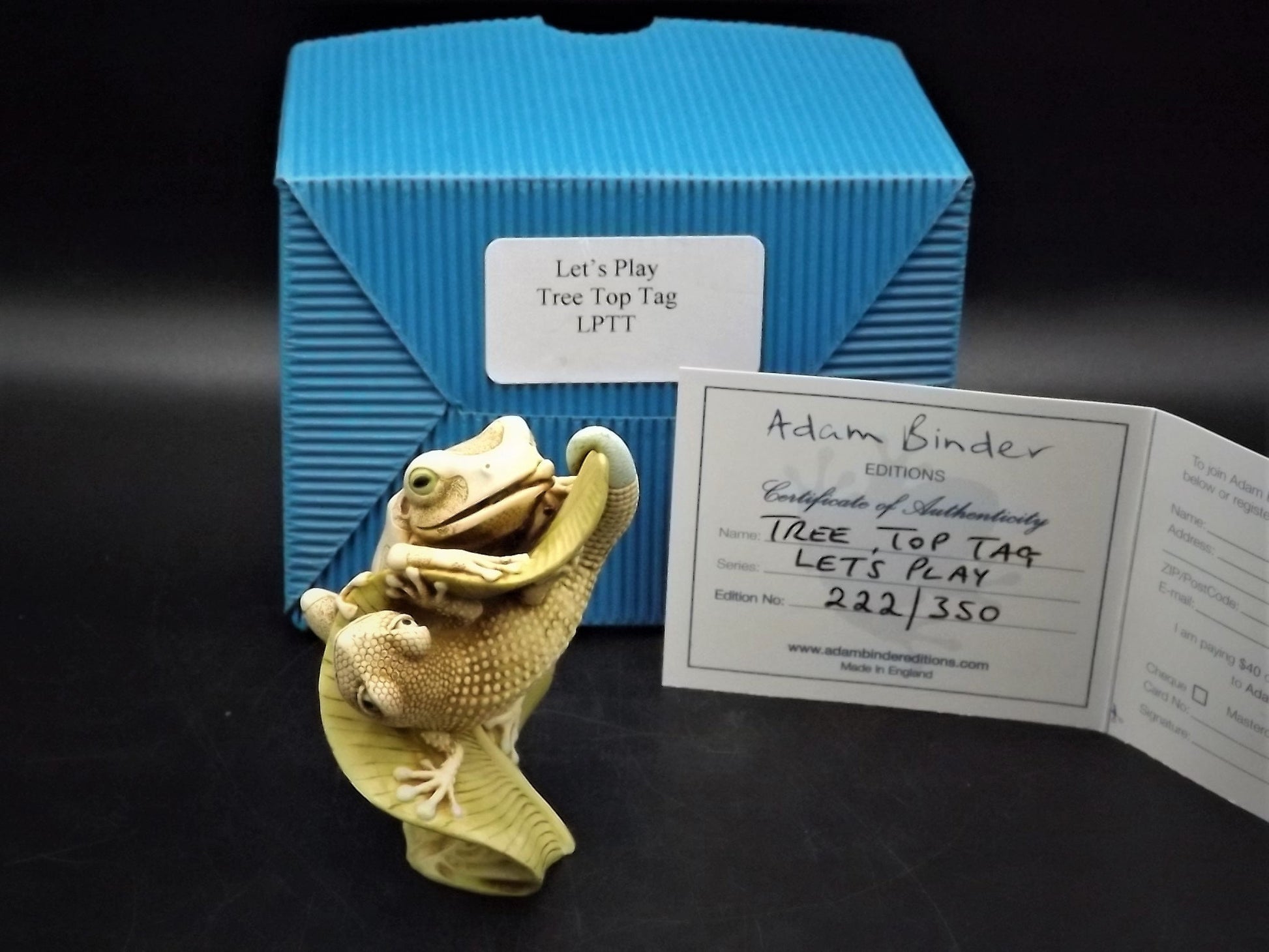 Adam Binder Let's Play series "Tree top tag". With original box and COA. Excellent shape limited edition #222/350.