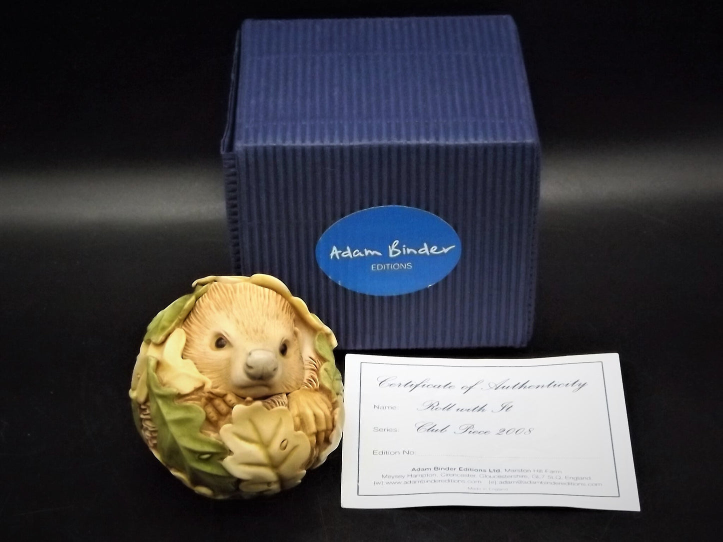 Adam Binder club piece series "Green Roll With it". With original box and COA. Excellent shape limited edition of 300 pieces worldwide.