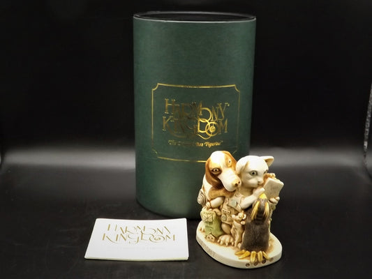 Closeout Sale! Retired 2000 Harmony Kingdom "Signing Line" piece Excellent condition with original box.