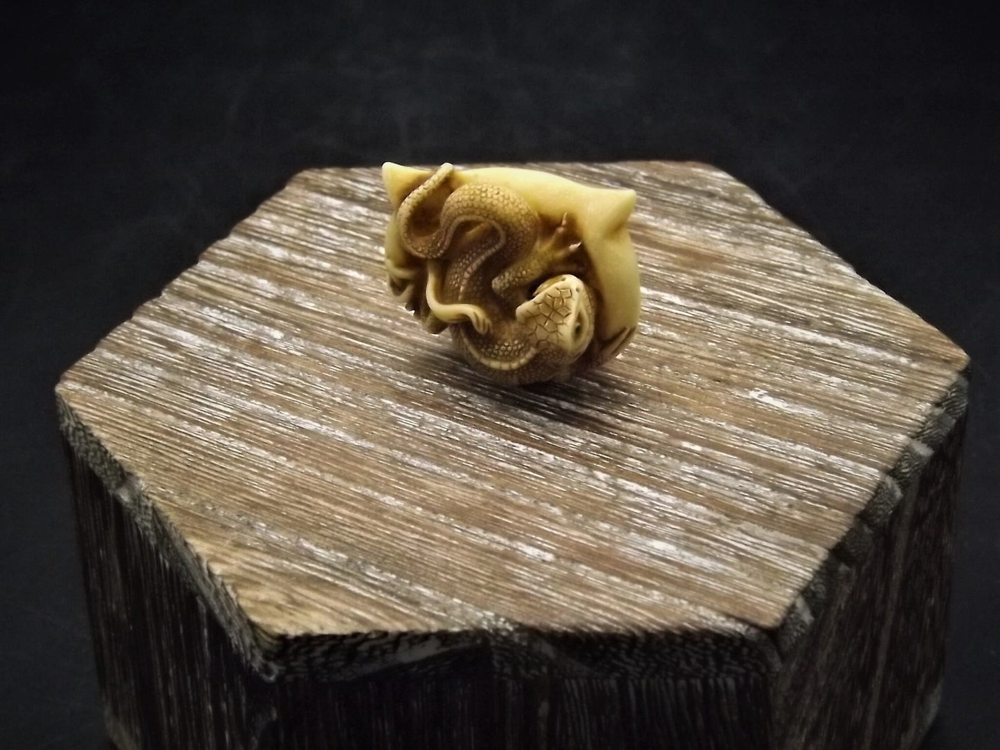 Adam Binder Netsuke "Owl Mask". With original box and COA. Excellent shape limited edition #271.