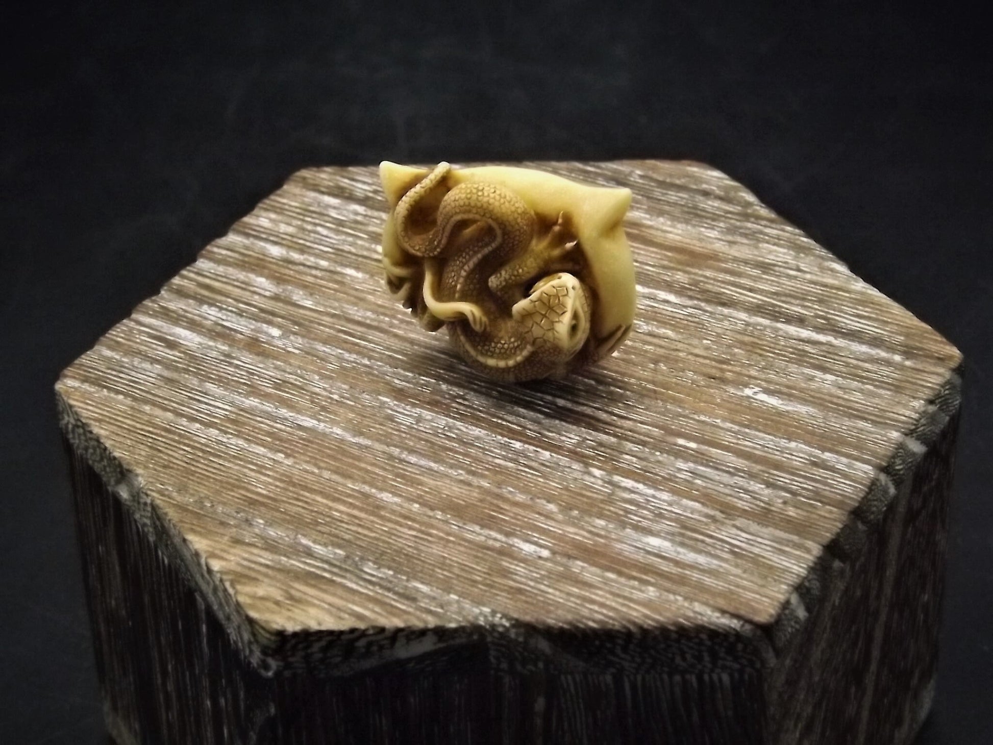 Adam Binder Netsuke "Owl Mask". With original box and COA. Excellent shape limited edition #271.