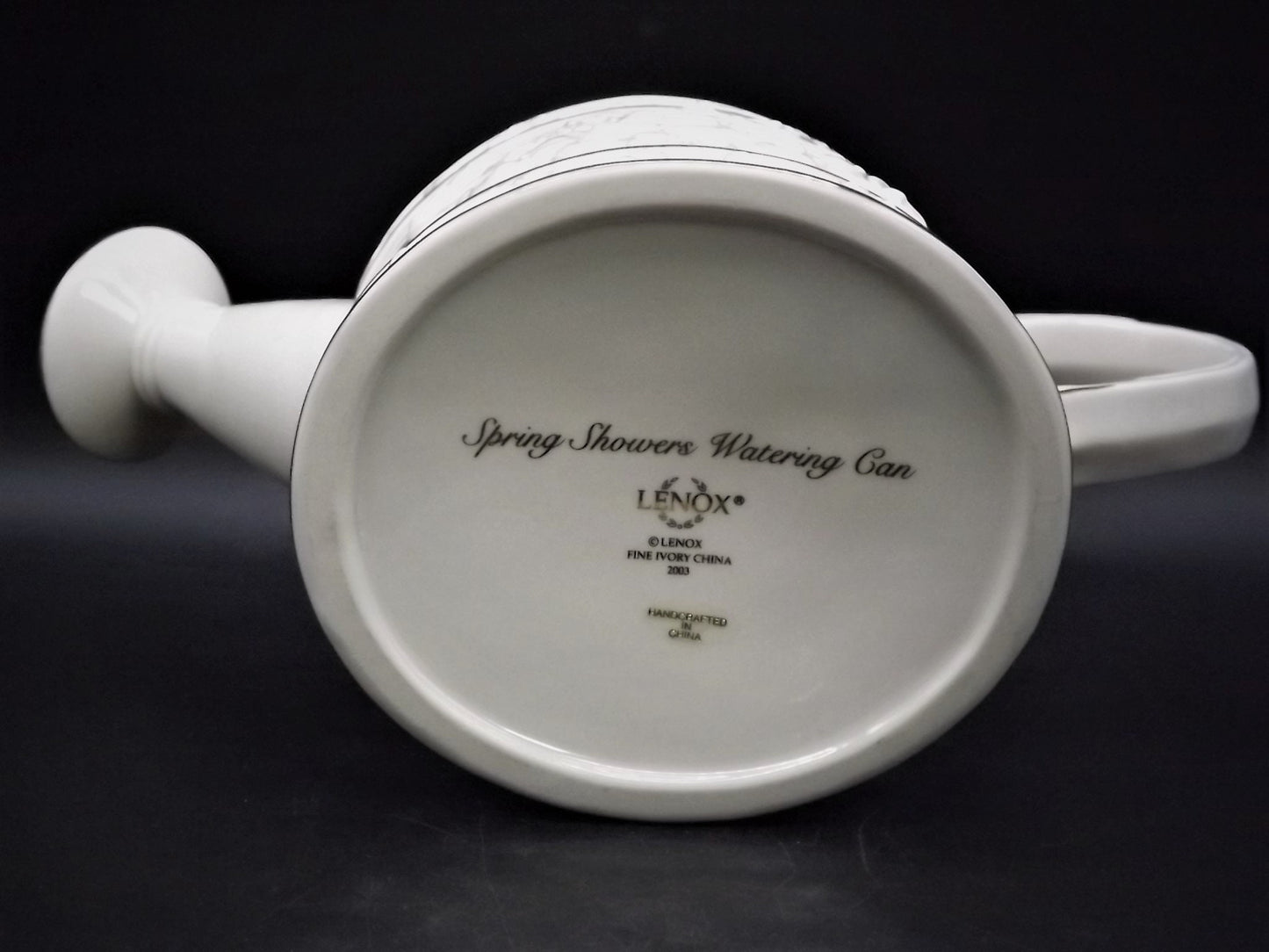 Vintage Lenox "Spring Showers" porcelain watering can flower vase. Excellent condition no box.