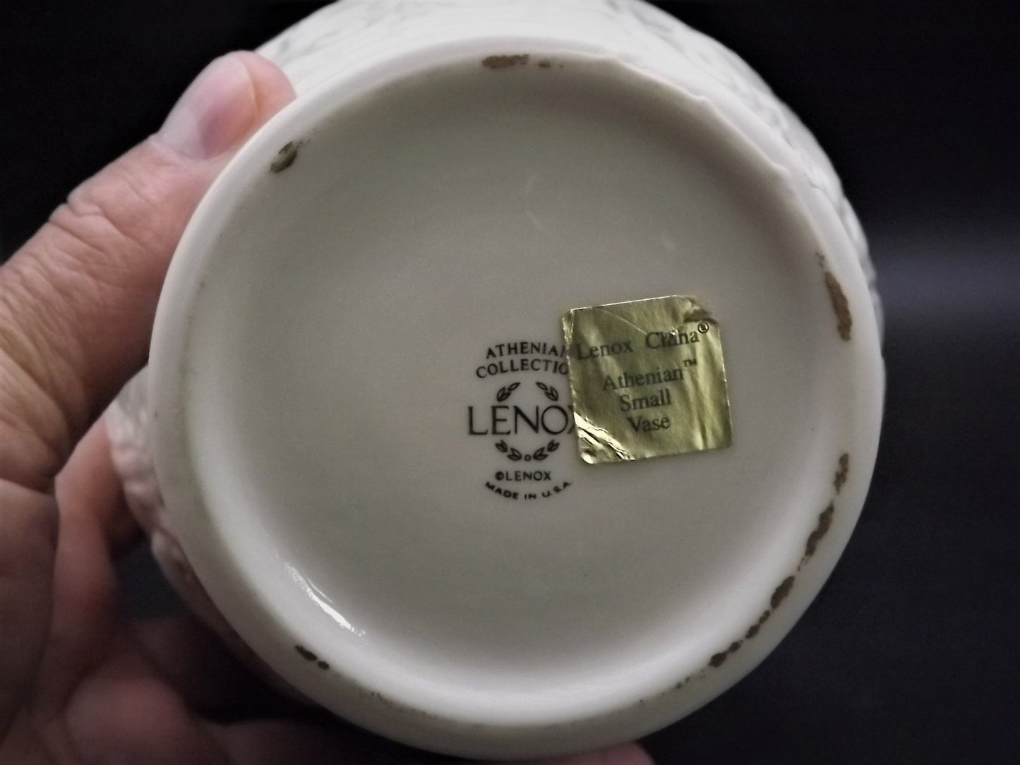 Vintage Lenox "Athenian" porcelain small vase. Excellent condition no box.