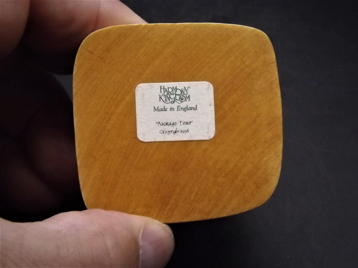 Retired 1998 Harmony Kingdom "Package tour" Infinity version piece Excellent condition with original box and COA.