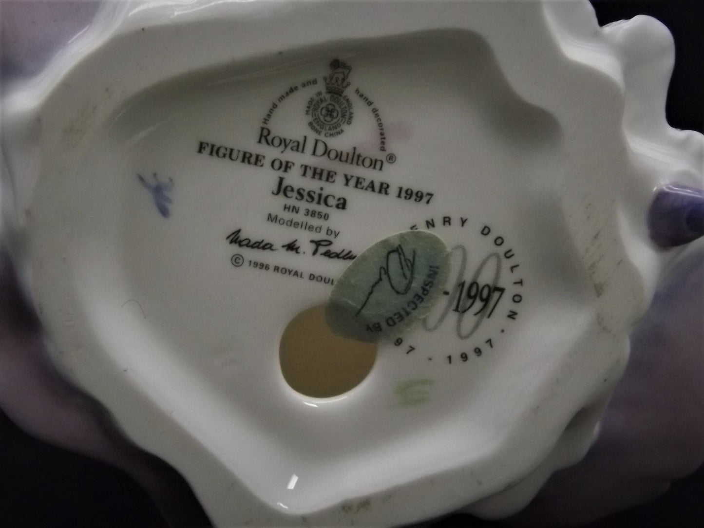 Vintage 1997 Royal Doulton Figurine of the year "Jessica" HN 3850. Young lady in a ball gown. Excellent condition!