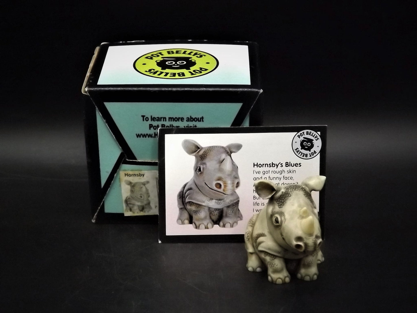 Harmony Kingdom Pot Bellys "Hornsby" Rhinoceros Figurine with original box and COA. Excellent condition!