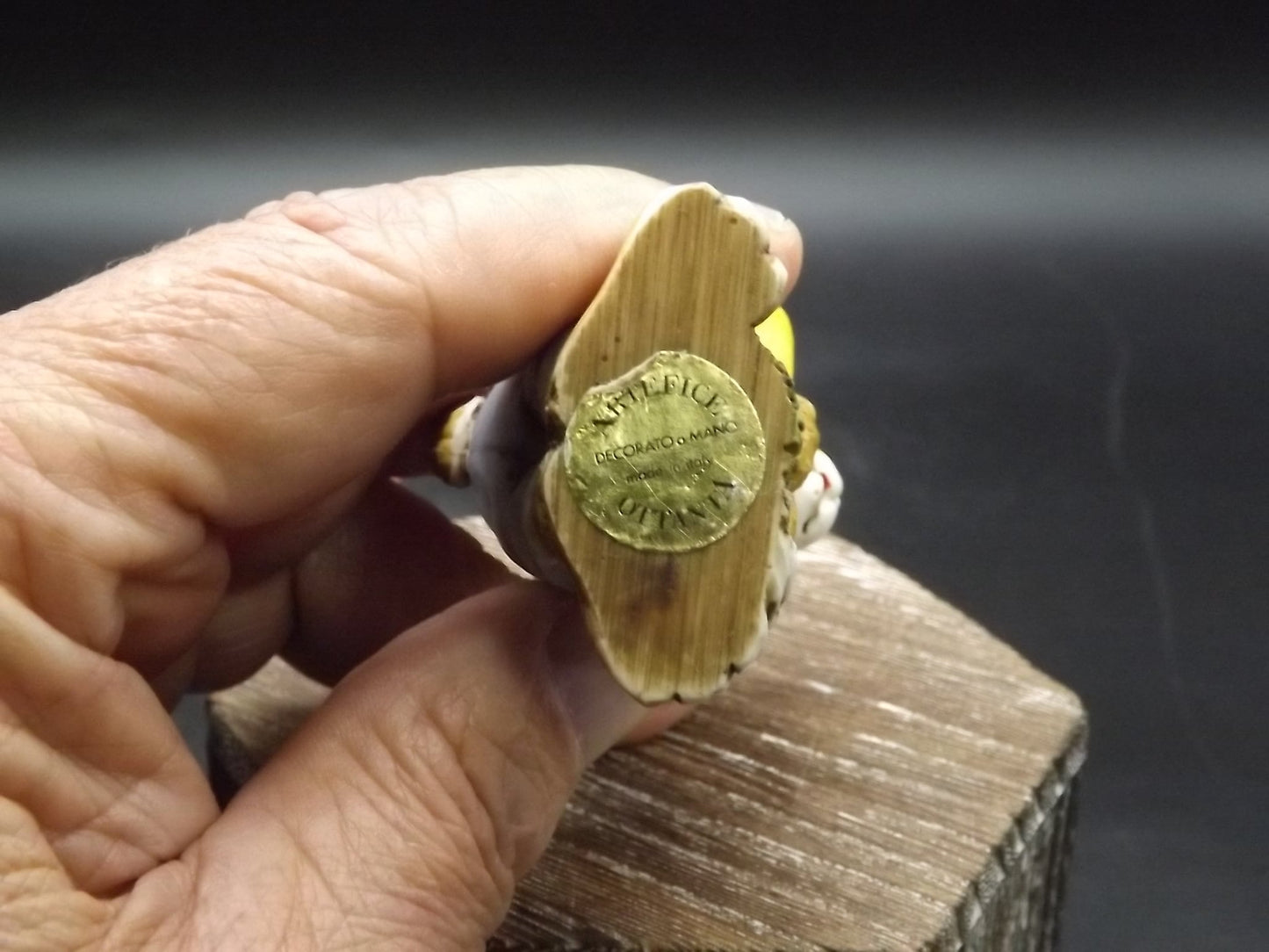 Vintage Artefice Ottanta Baseball Rabbit Figurine, Hand-Painted 1982