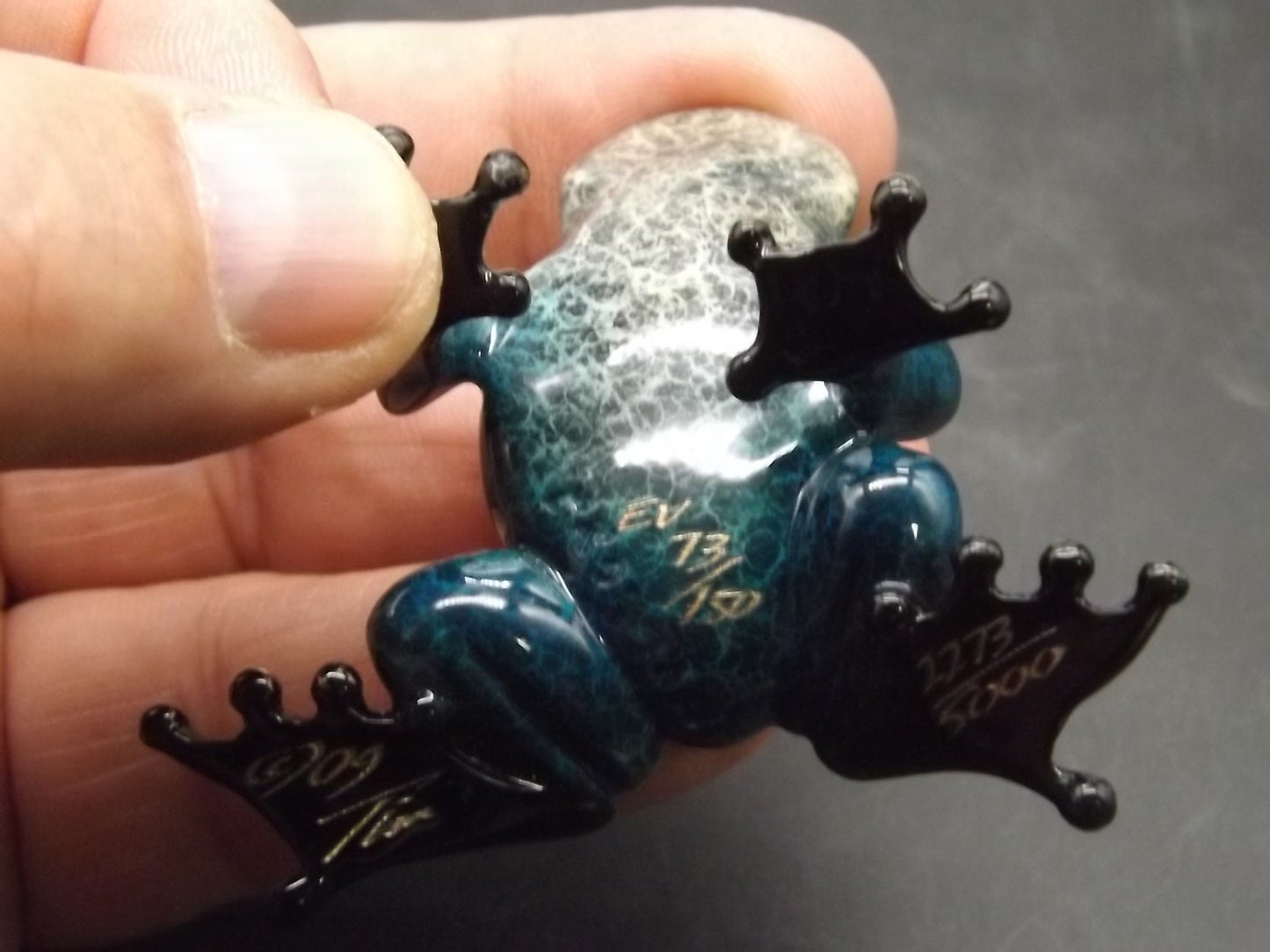 Vintage "Frogman" Tim Cotterill "Butch" frog. Hand painted and Enameled Bronze figurine. Event Version special painted #73/150 of "Cosmos".