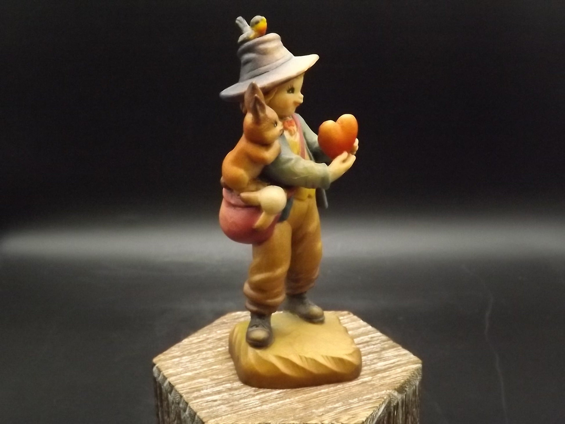 Vintage Anri Wood Figurine: "Will You Be Mine" Juan Ferrandiz Design