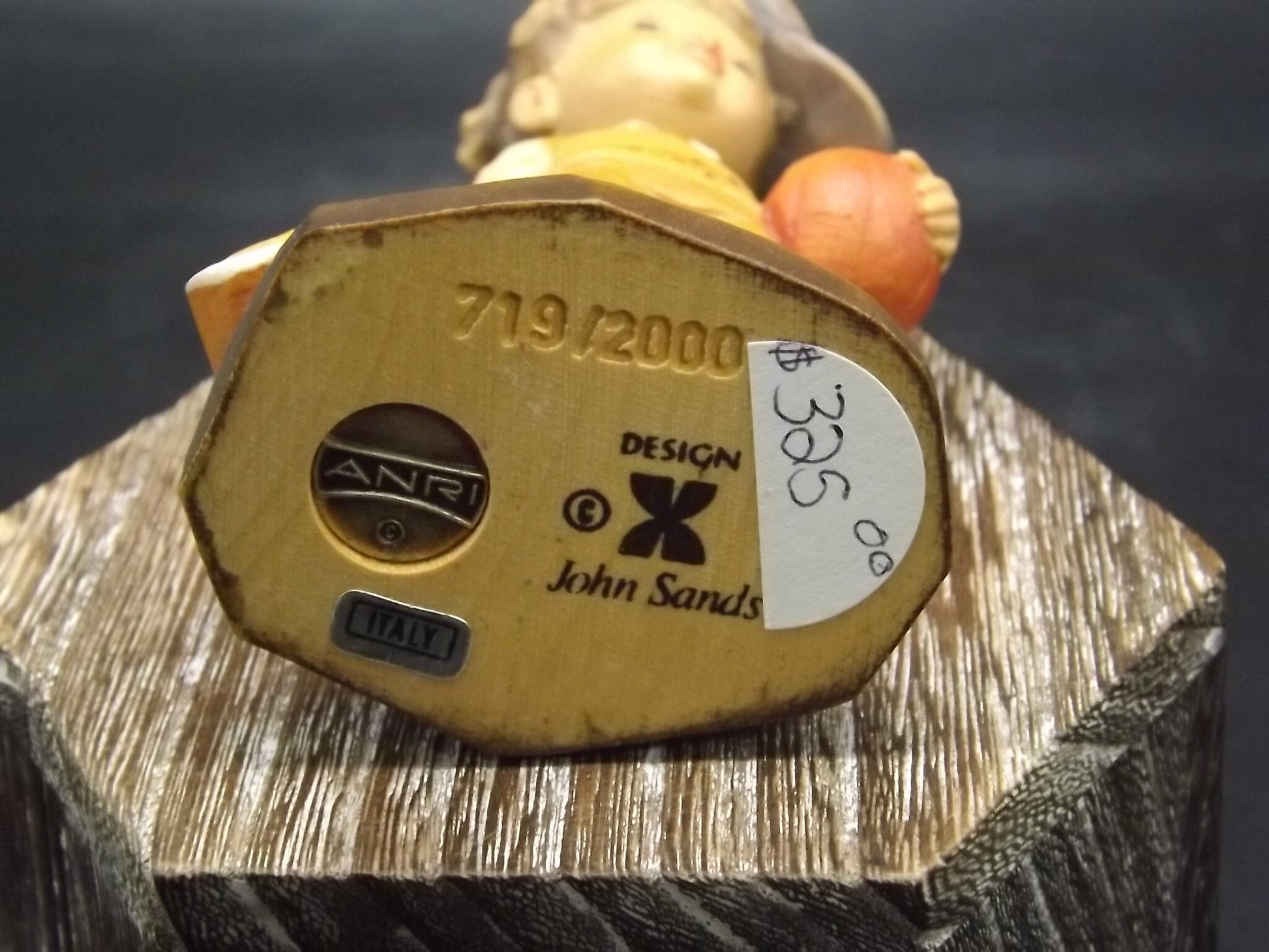 Vintage Anri Wood Figurine: "Shooting Hoops" by Sarah Kay, Limited Edition