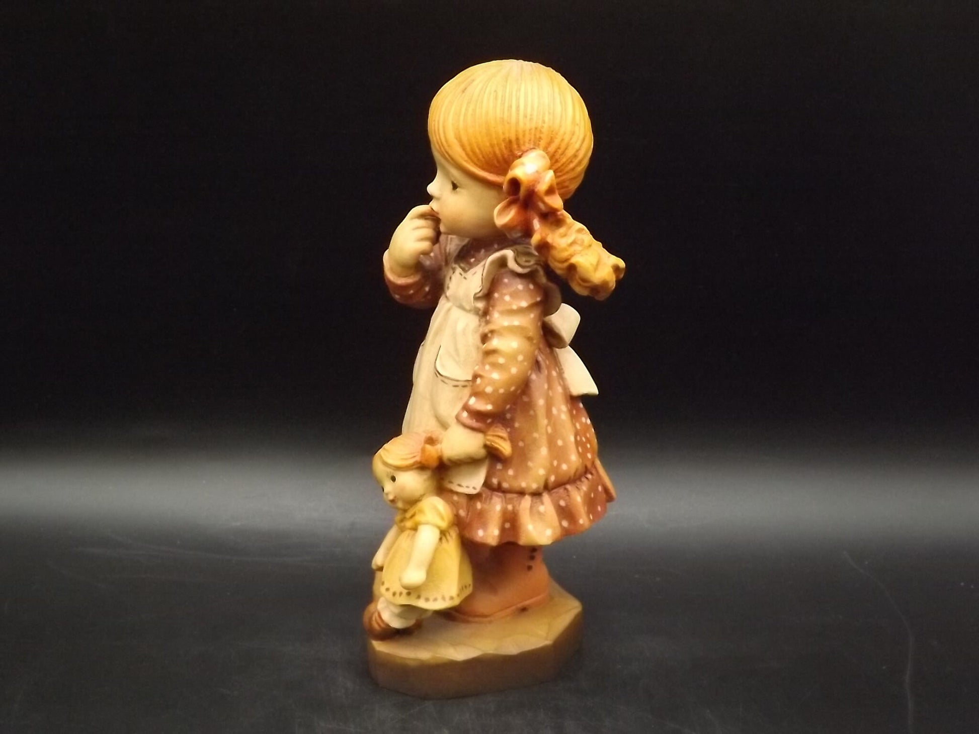Vintage Anri "Bedtime" Wood Figurine: Sarah Kay Design, Limited Edition