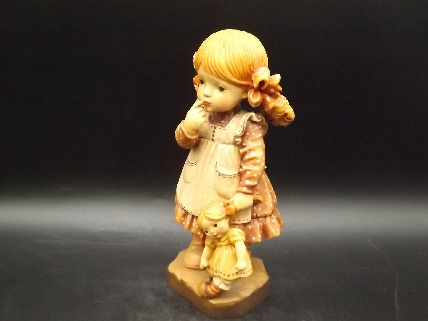 Vintage Anri "Bedtime" Wood Figurine: Sarah Kay Design, Limited Edition