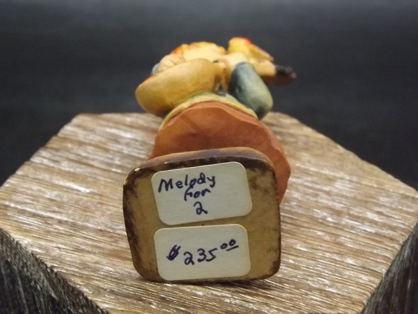 Vintage Anri Wood Figurine: Girl with Mandolin, Juan Ferrandiz Design