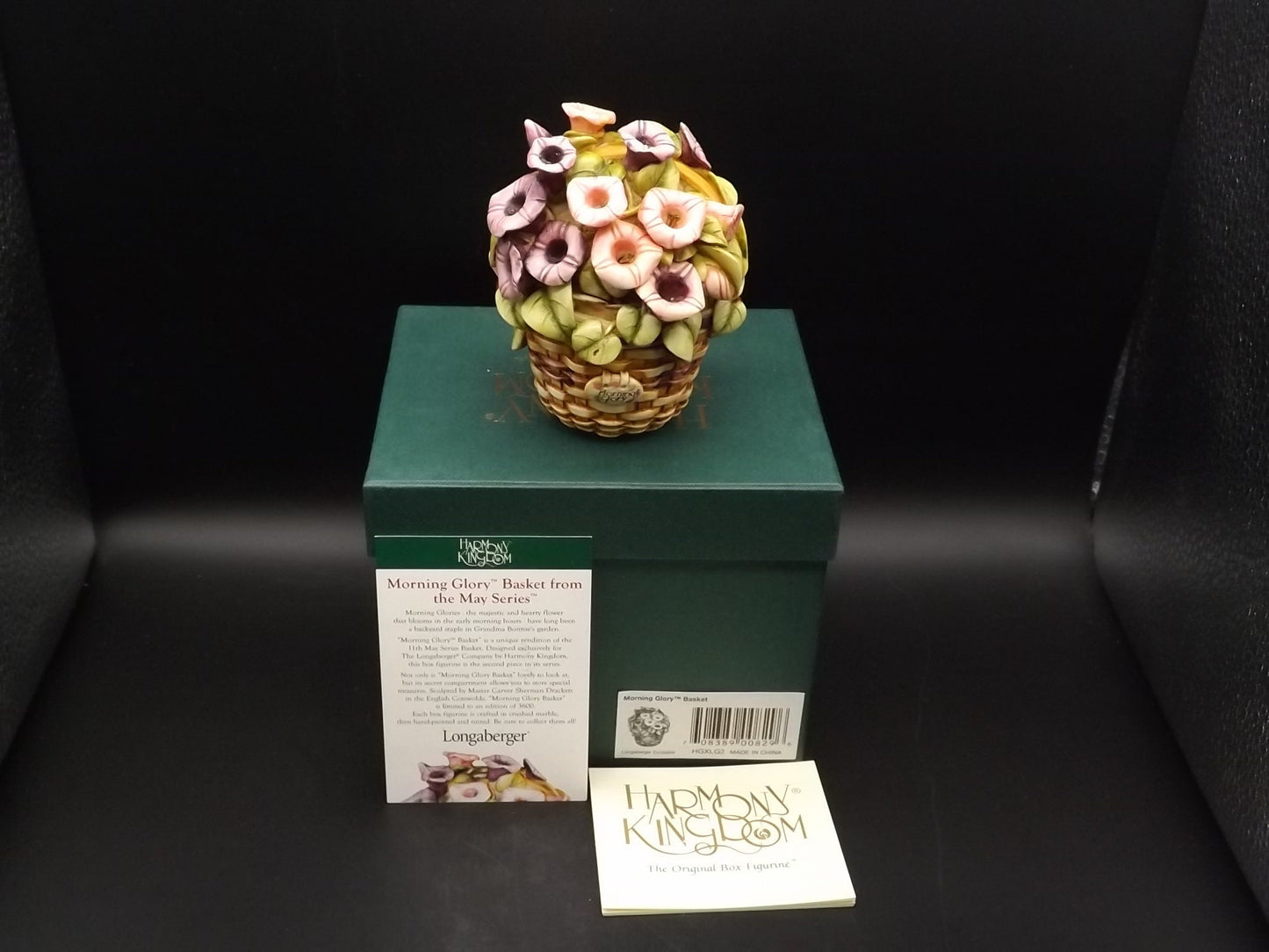 Harmony Kingdom Garden Longaberger "Morning Glory" Jest Basket Figurine HGXLG2 with original box. Excellent condition. Artist Signed