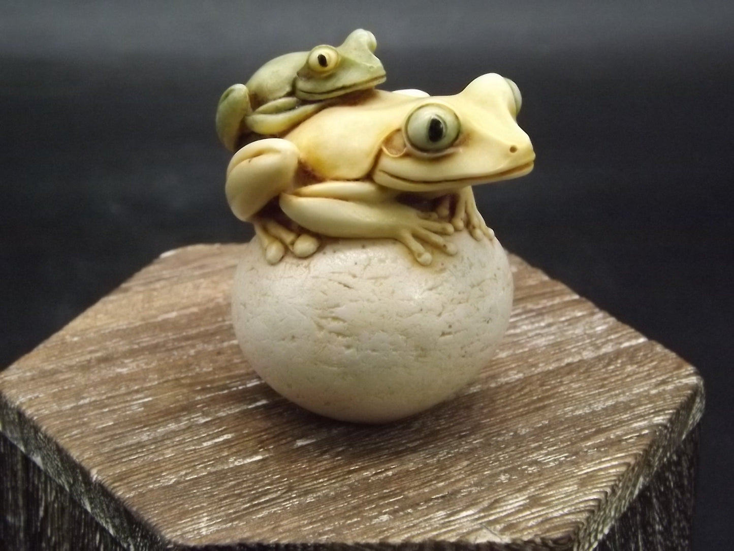 Adam Binder Netsuke series "S. Leapfrog". With original box and COA. Excellent shape limited edition #21/150.