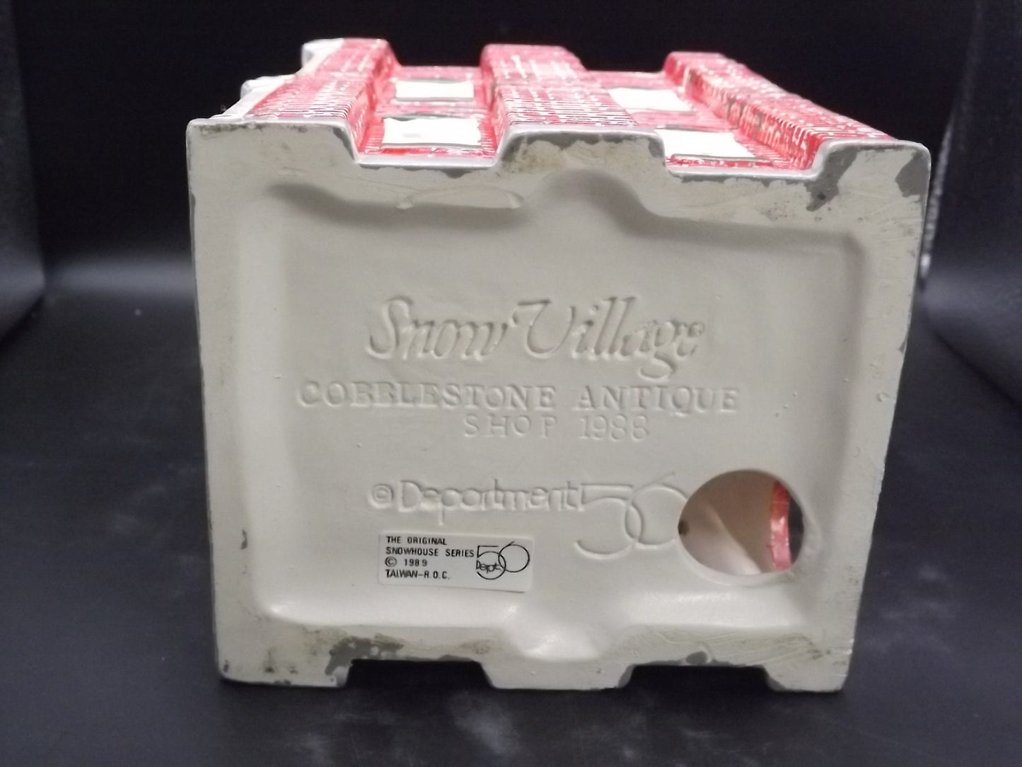 Vintage 1988 Snow Village "Antique Shop" Figurine with Box & COA