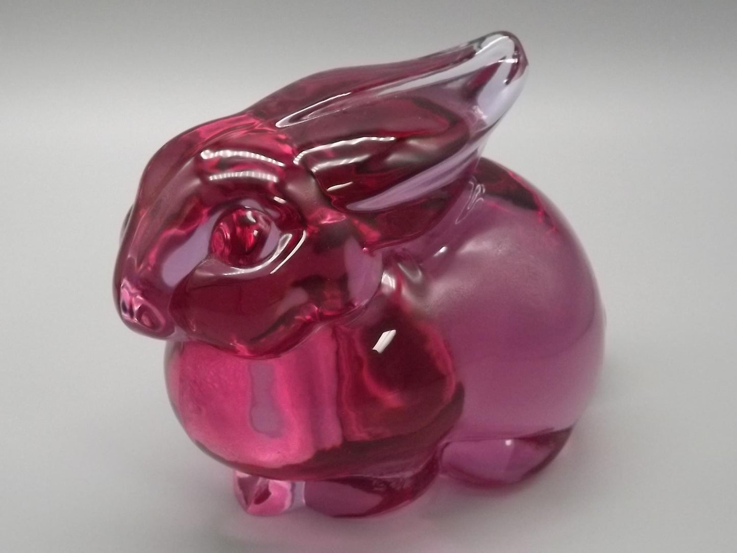 Vintage Heisey Lavender Ice Glass Rabbit Family - Limited Edition