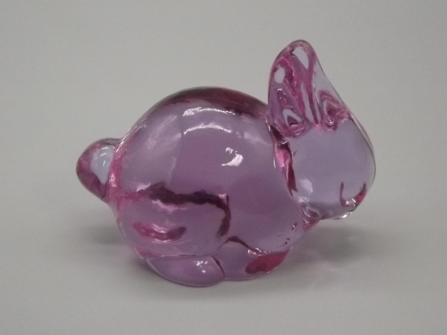 Vintage Heisey Lavender Ice Glass Rabbit Family - Limited Edition