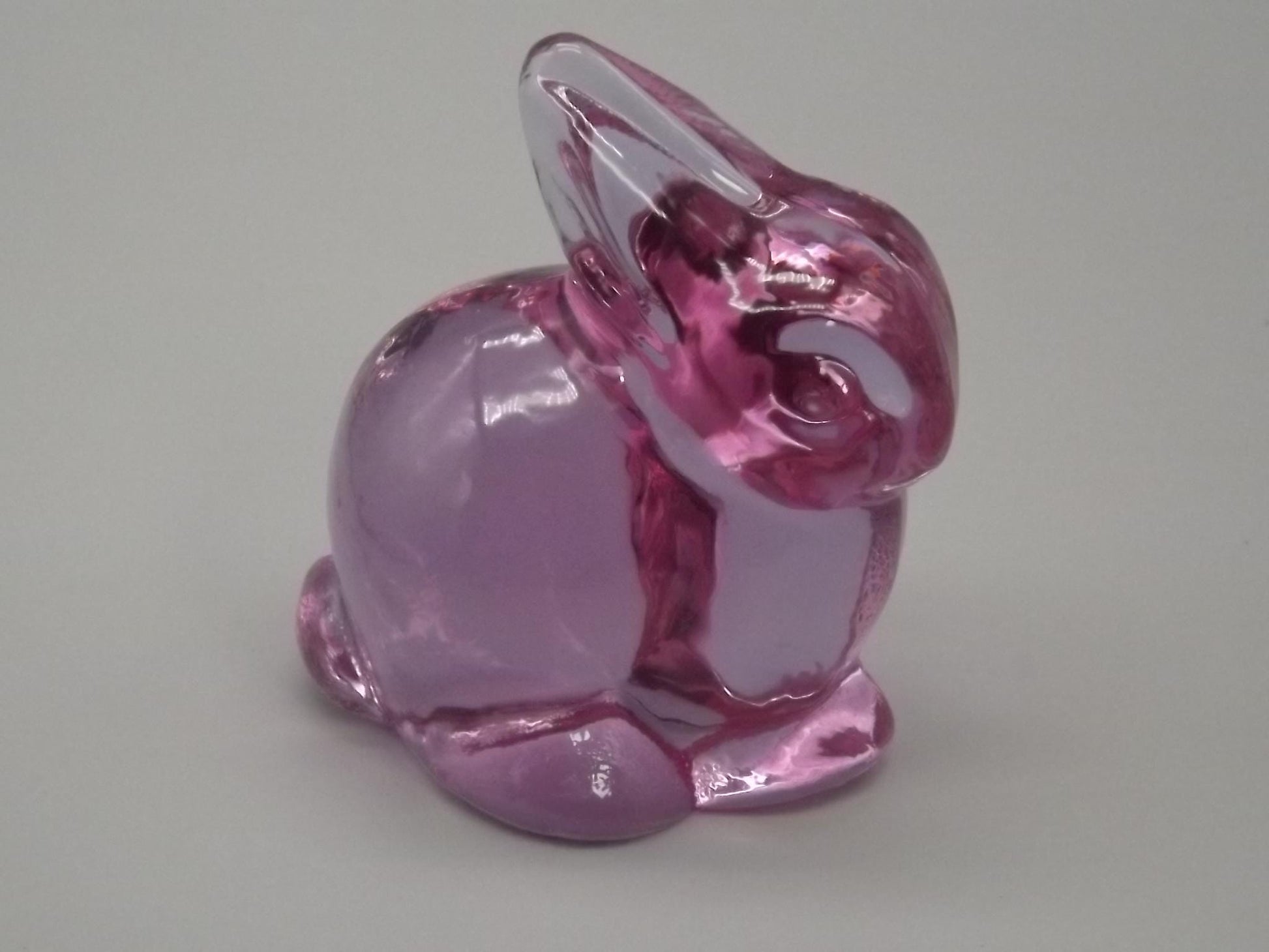 Vintage Heisey Lavender Ice Glass Rabbit Family - Limited Edition