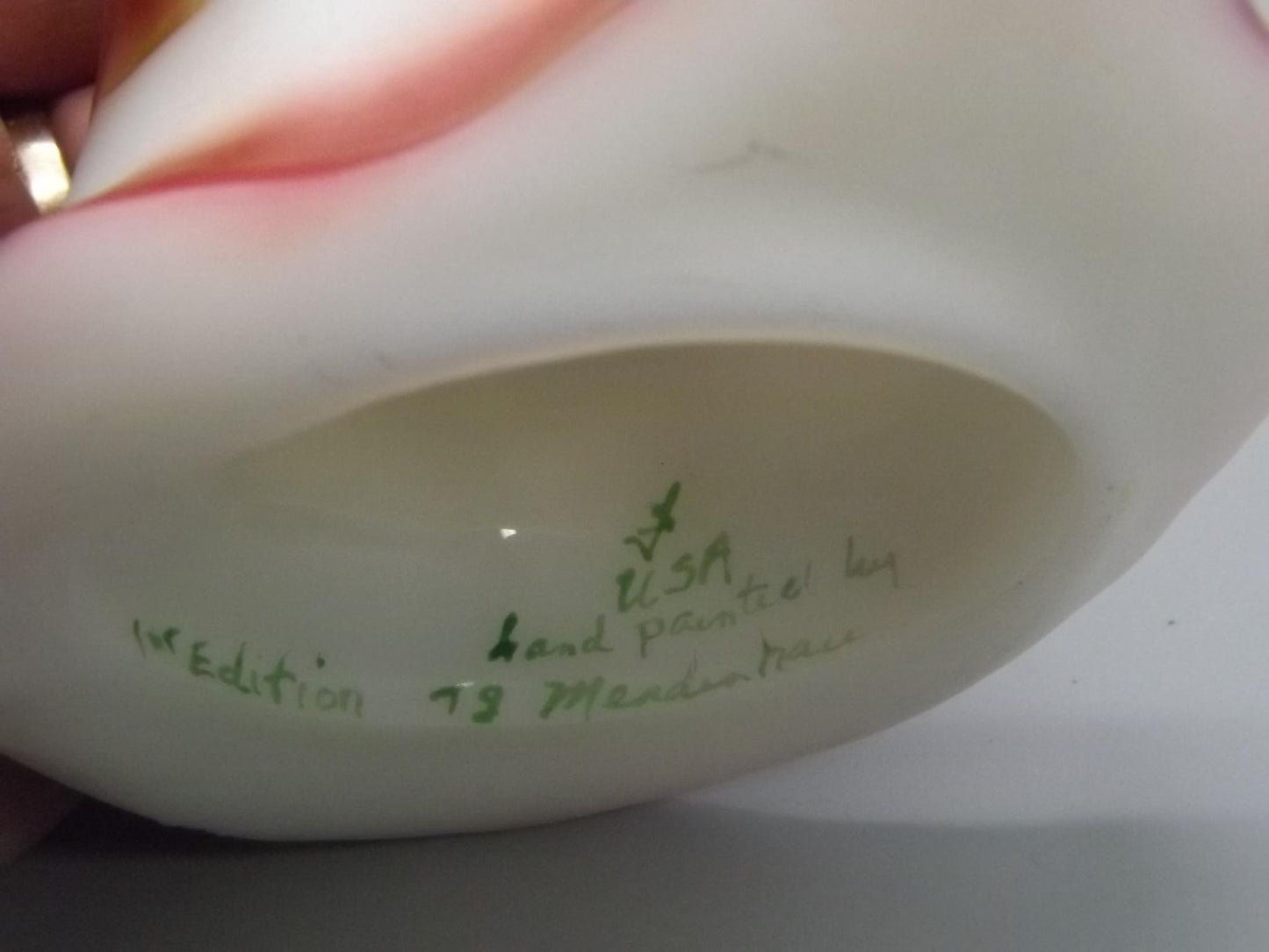 Vintage Fenton Patriotic Ellie Figurine: Hand-Painted First Edition