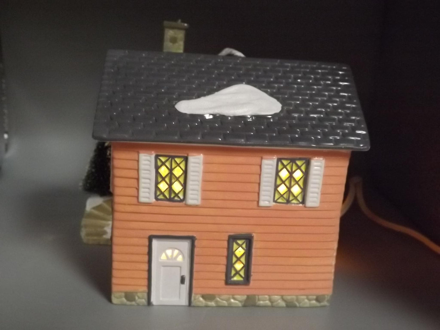 Vintage Snow Village Morningside House: Illuminated Christmas Figurine (With Box & COA)