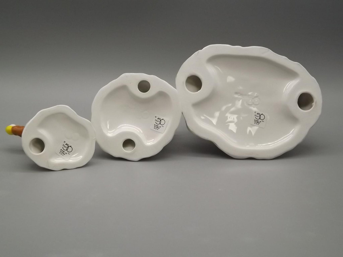 Vintage #5414-3 Snow Village "Snowball fort" Children having an old fashioned snowball fight for seasonal village scenes. With box.