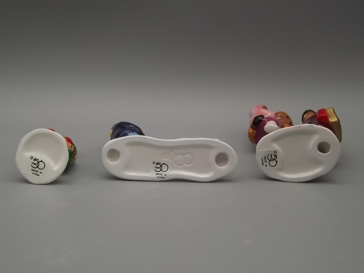 Vintage Snow Village Family Shopping Figurine Set