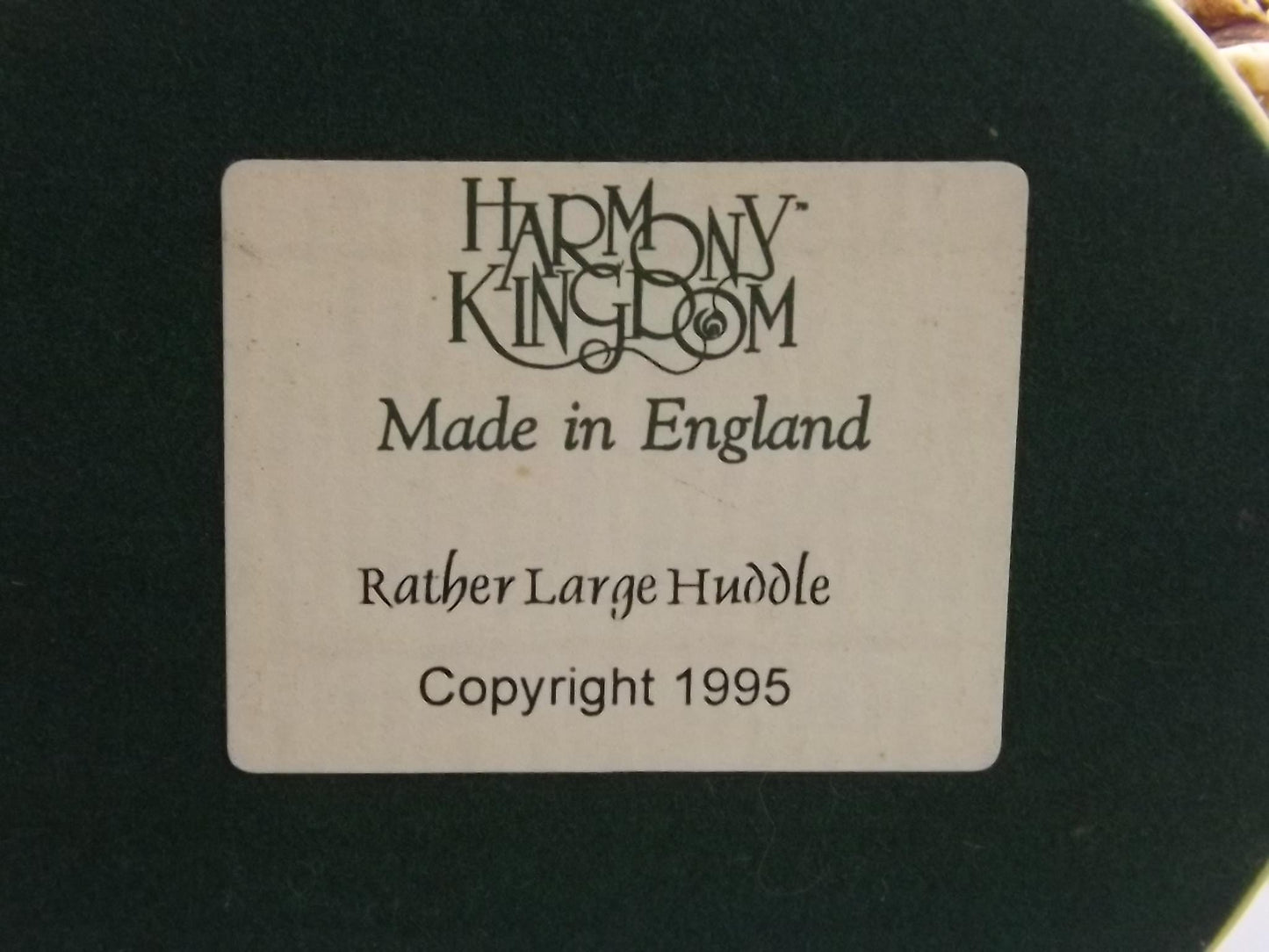 Harmony Kingdom Toad Figurine: Rather Large Huddle, 1995 with Box