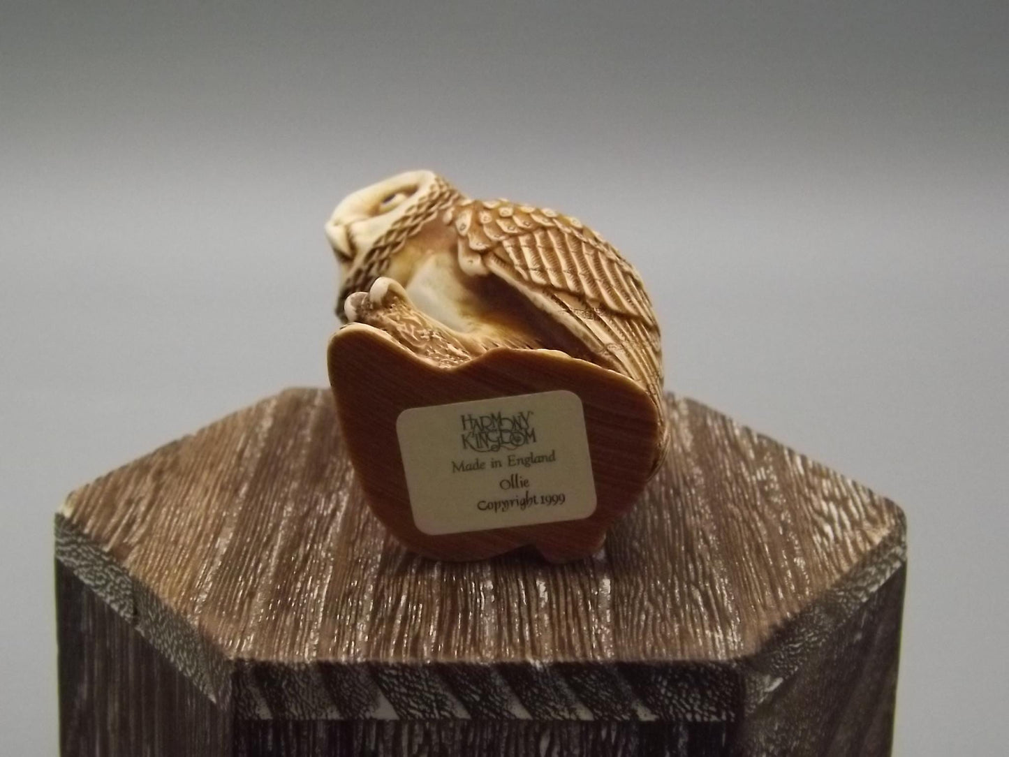 Harmony Kingdom 1999 "Ollie" Netsuke Owl Figurine TJNOW with original box and COA. Excellent condition.