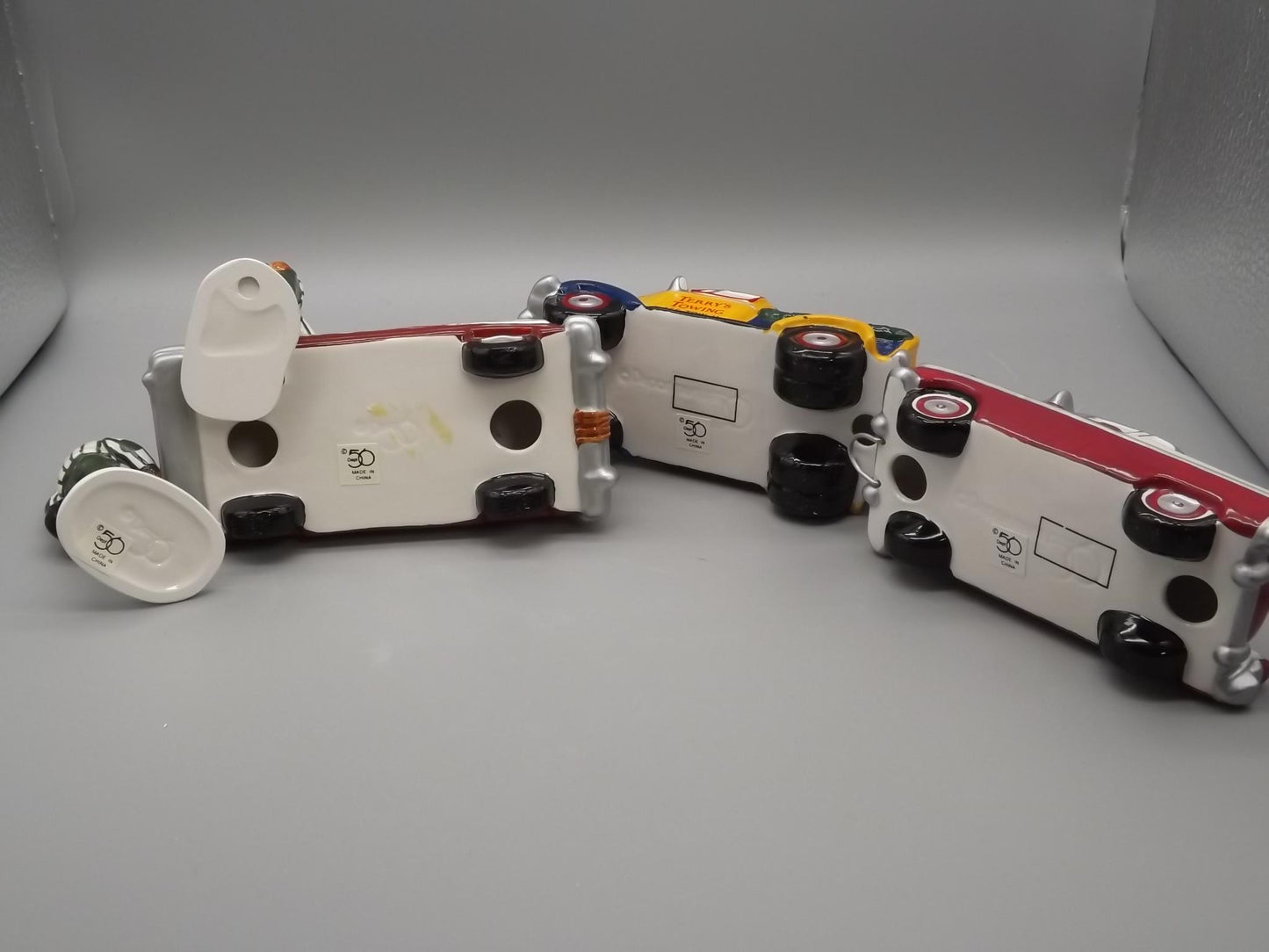 Vintage Snow Village Terry's Towing & Service Accessories with Boxes