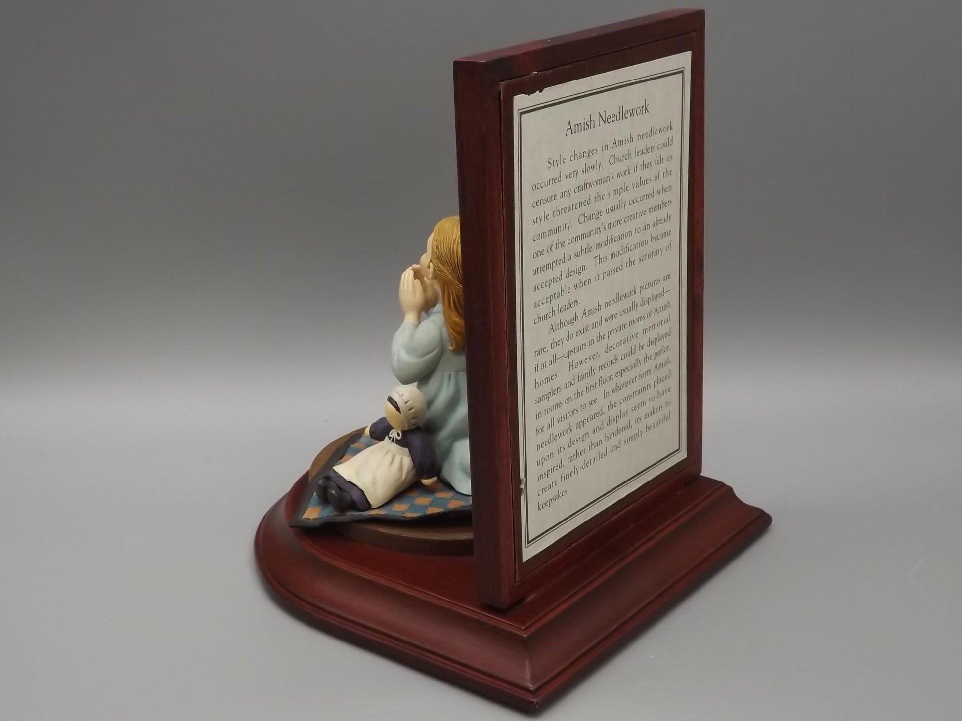Willits Amish Heritage Figurine: Caroline's Bedtime Prayer, Limited Edition