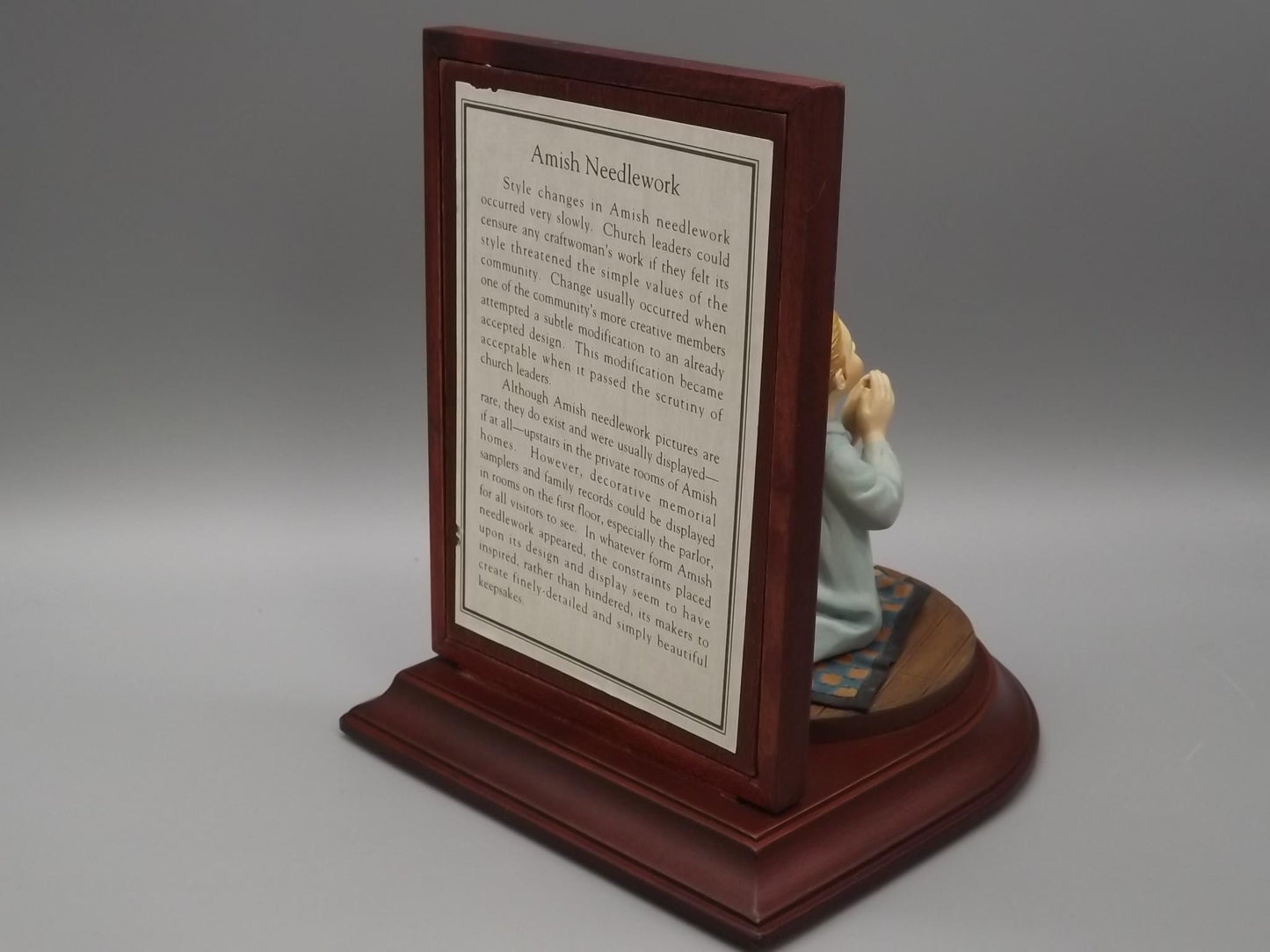 Willits Amish Heritage Figurine: Caroline's Bedtime Prayer, Limited Edition