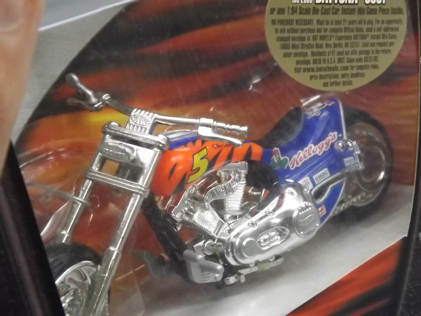 Vintage 2002 Hot Wheels Valvoline Motorcycle Model: Unopened Box